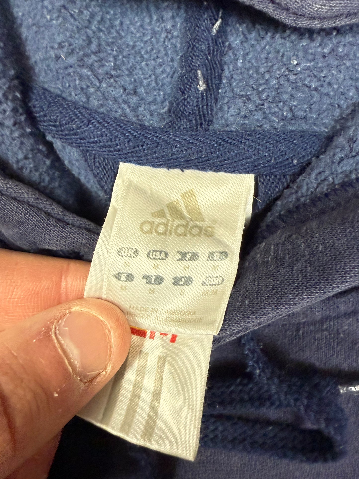 Vintage Adidas centre logo hoodie (M)