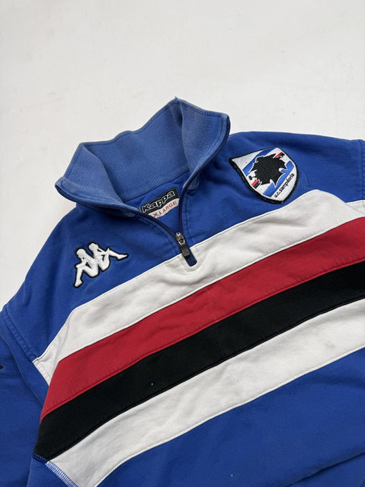 Vintage Sampdoria Kappa football quarter zip sweatshirt (XXL)