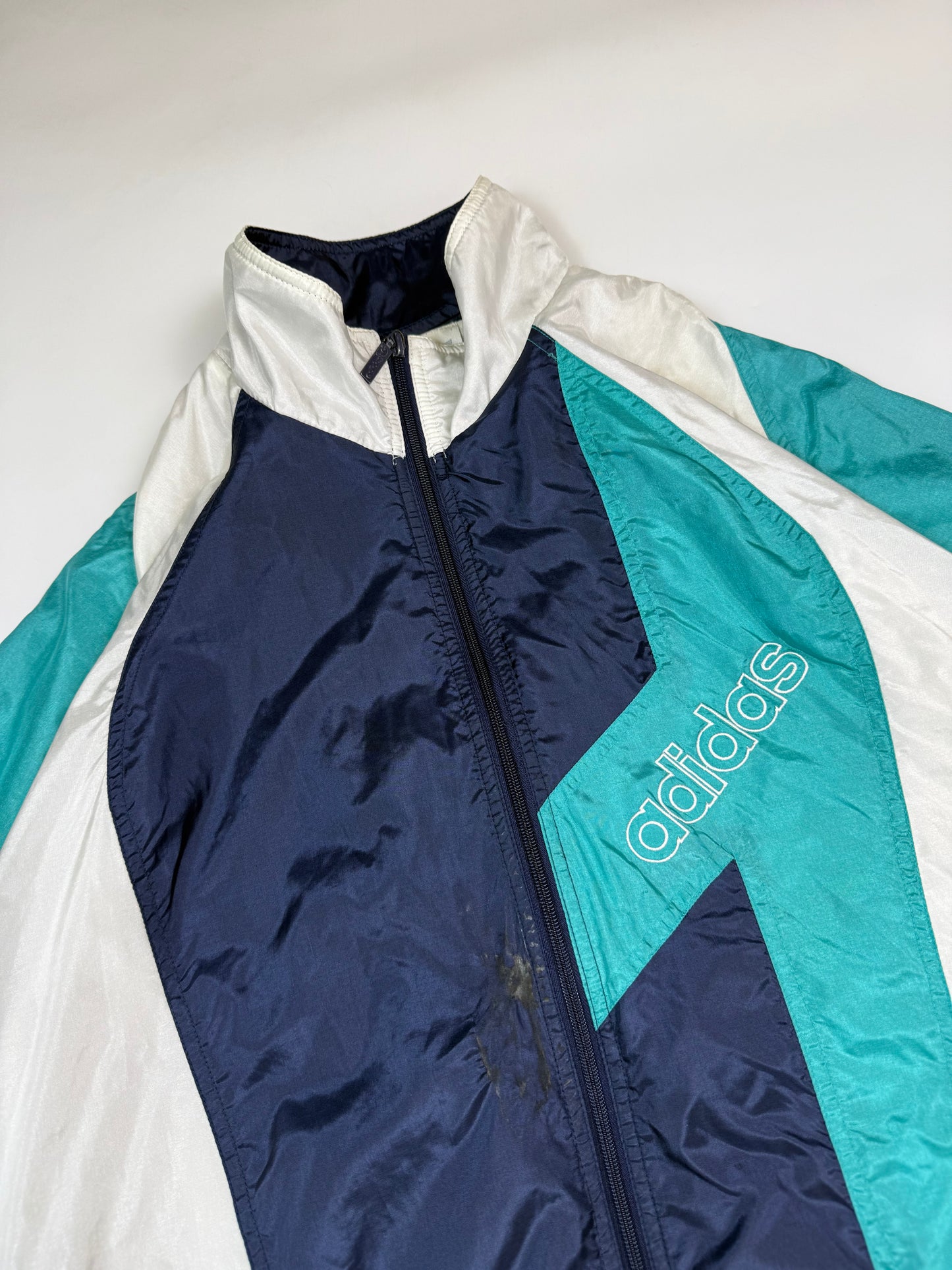 Vintage 90s Adidas originals colour block shell track jacket (XL)