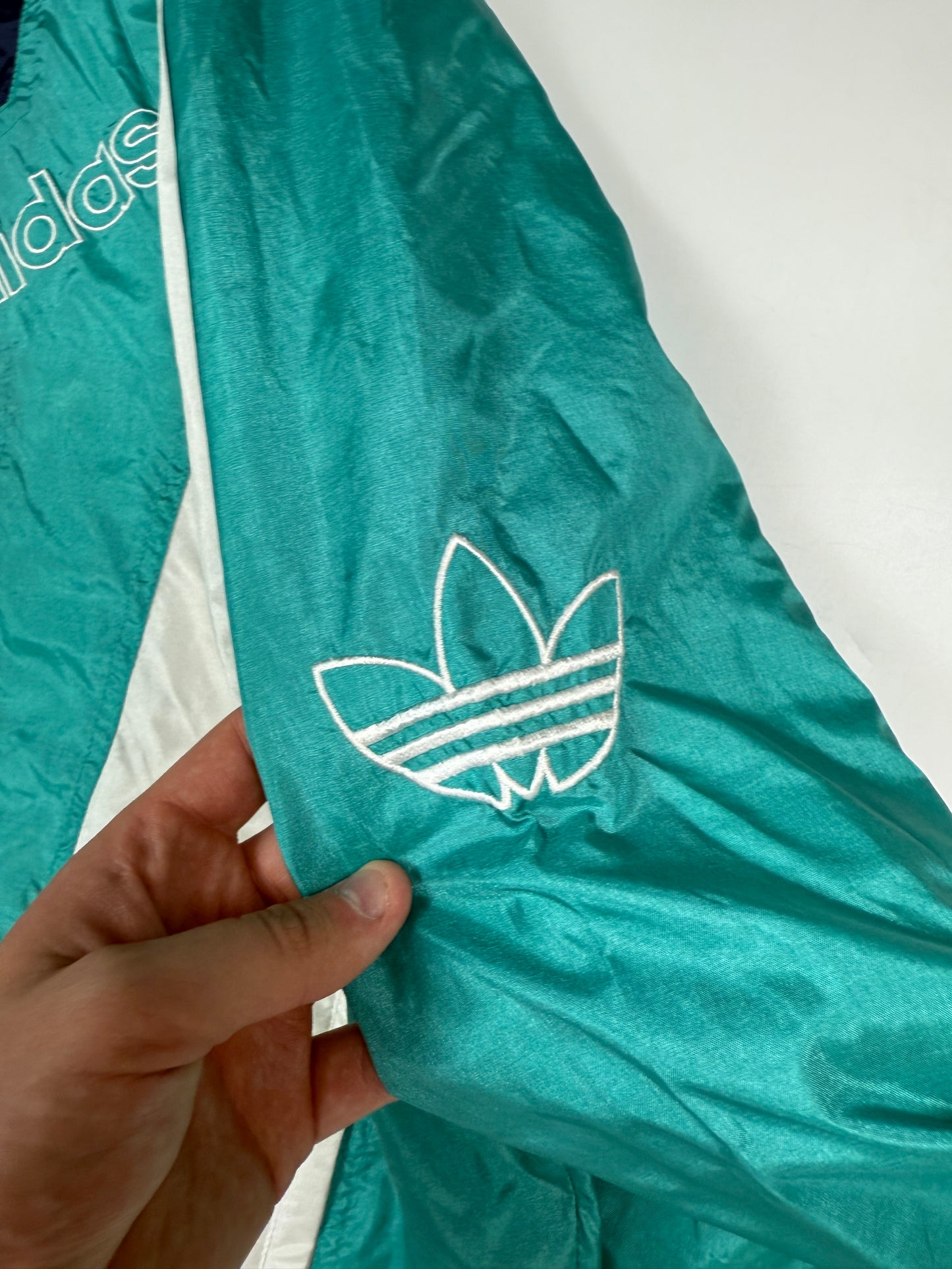 Vintage 90s Adidas originals colour block shell track jacket (XL)