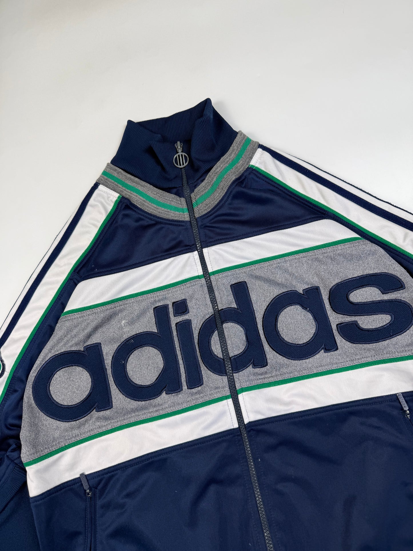 Vintage 90s Adidas originals spell out track top (M)