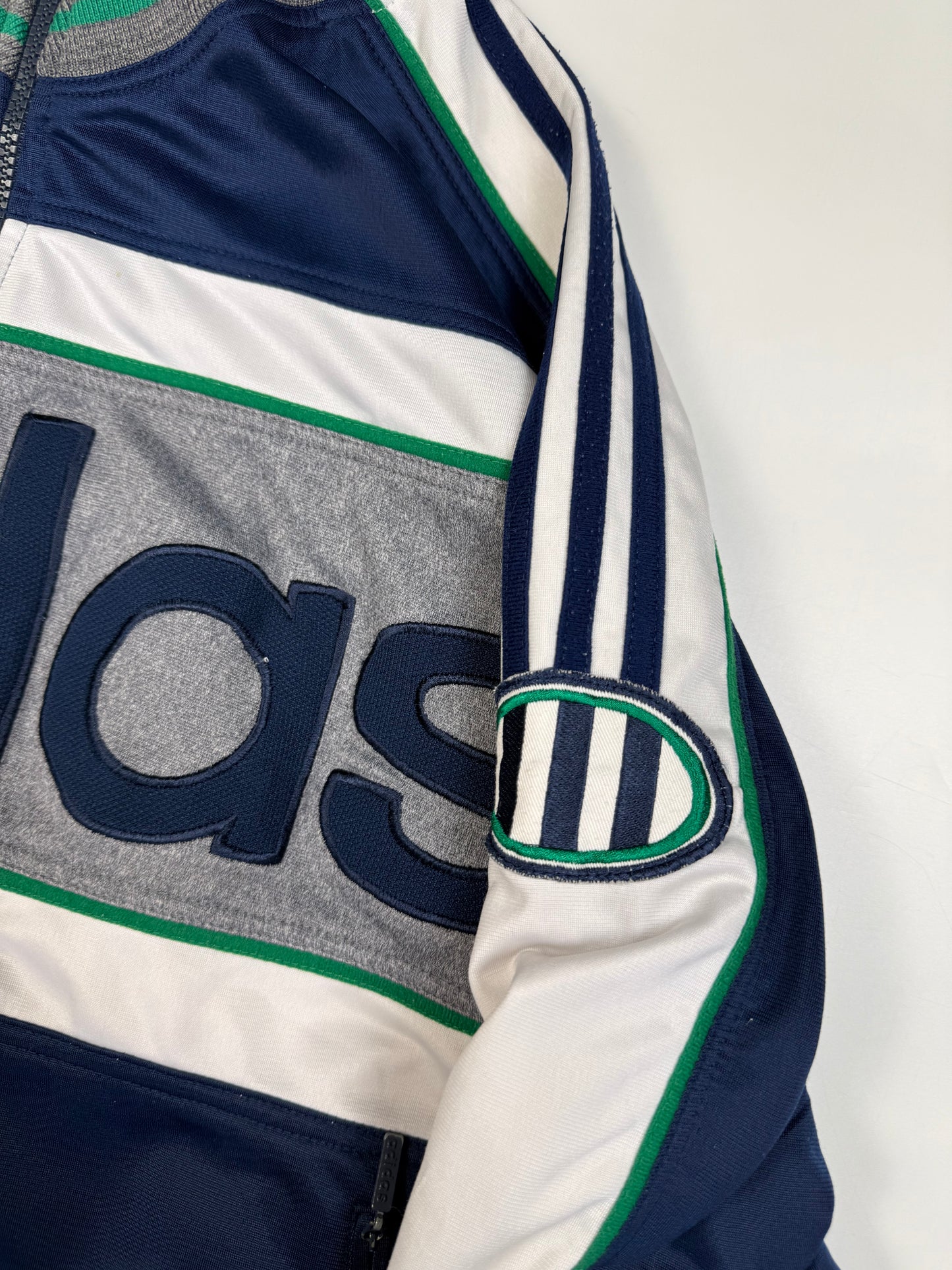 Vintage 90s Adidas originals spell out track top (M)