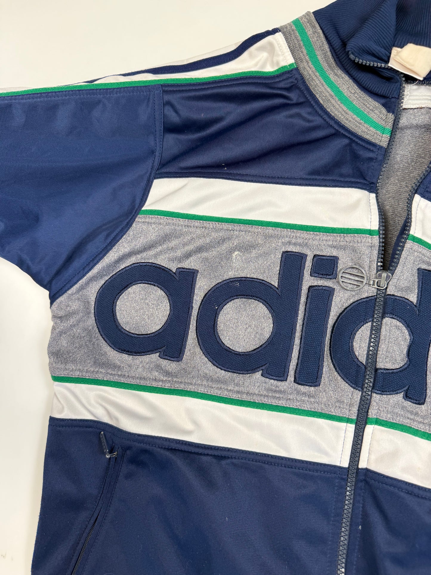 Vintage 90s Adidas originals spell out track top (M)