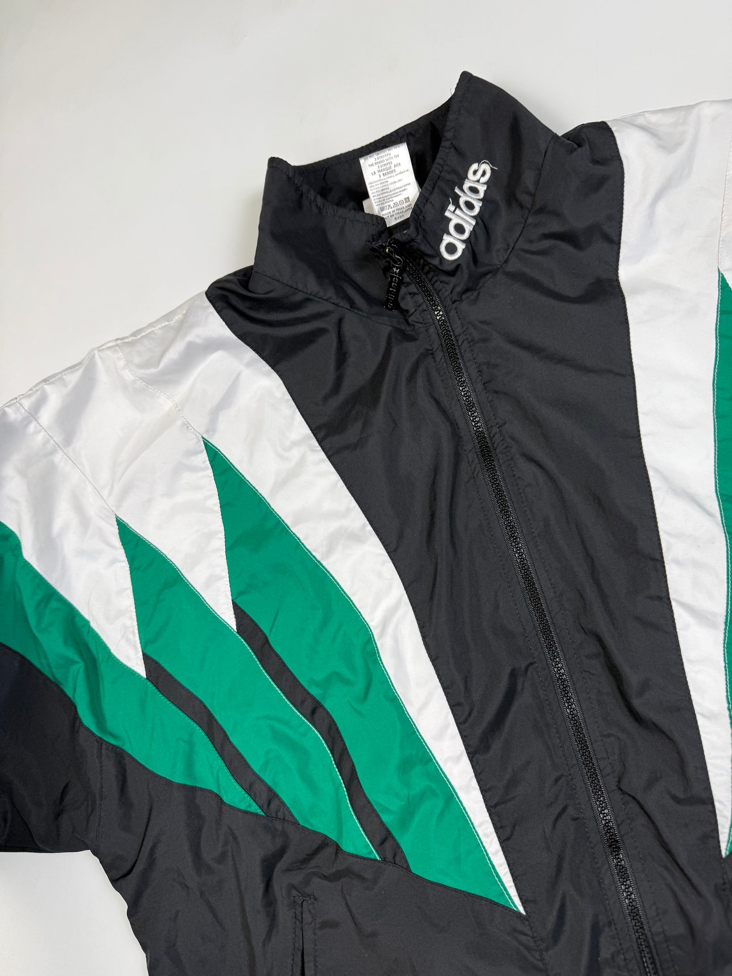Vintage 90s Adidas originals colour block track jacket (M)