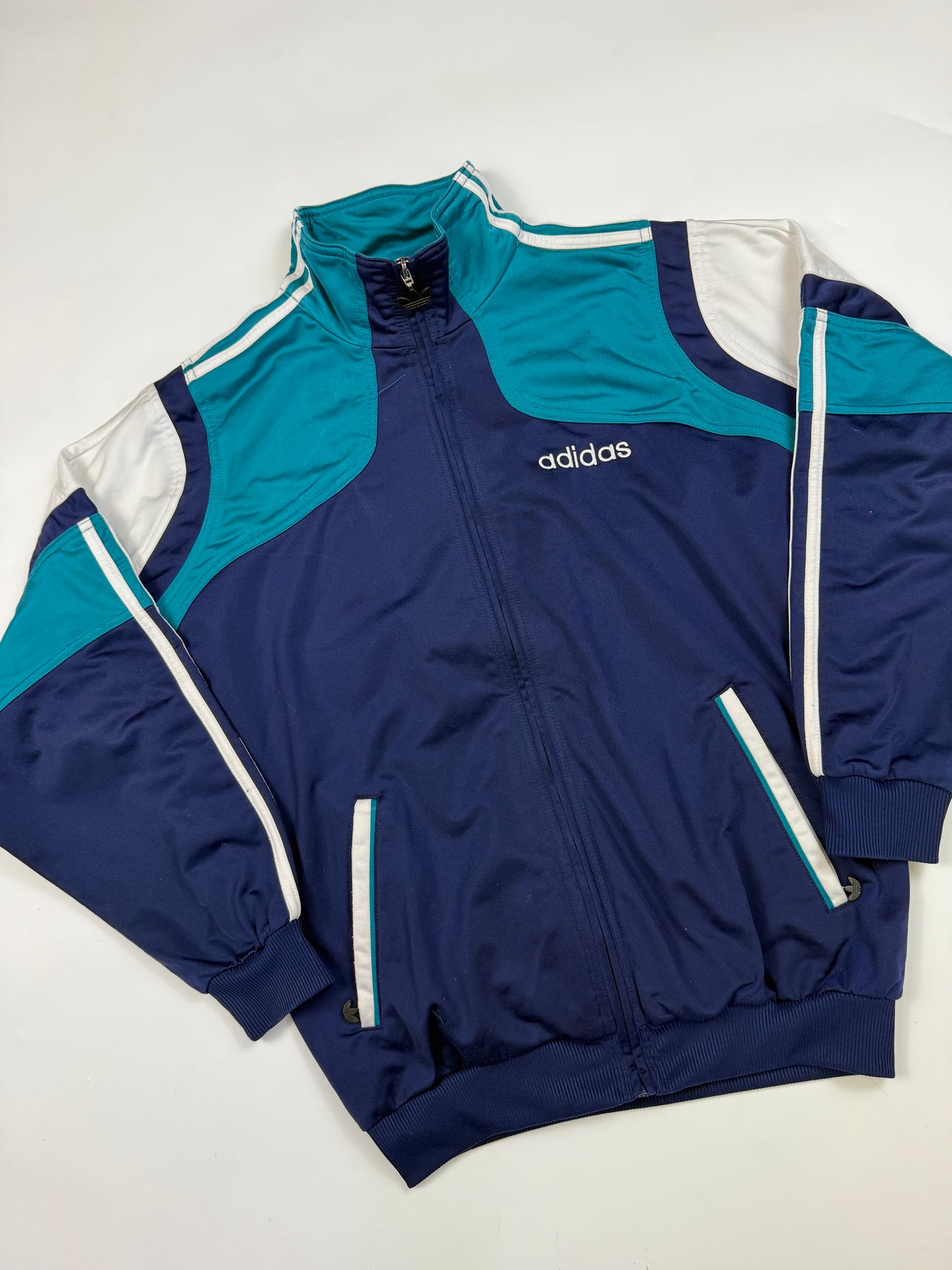 Vintage 90s adidas originals colour block track jacket (M)