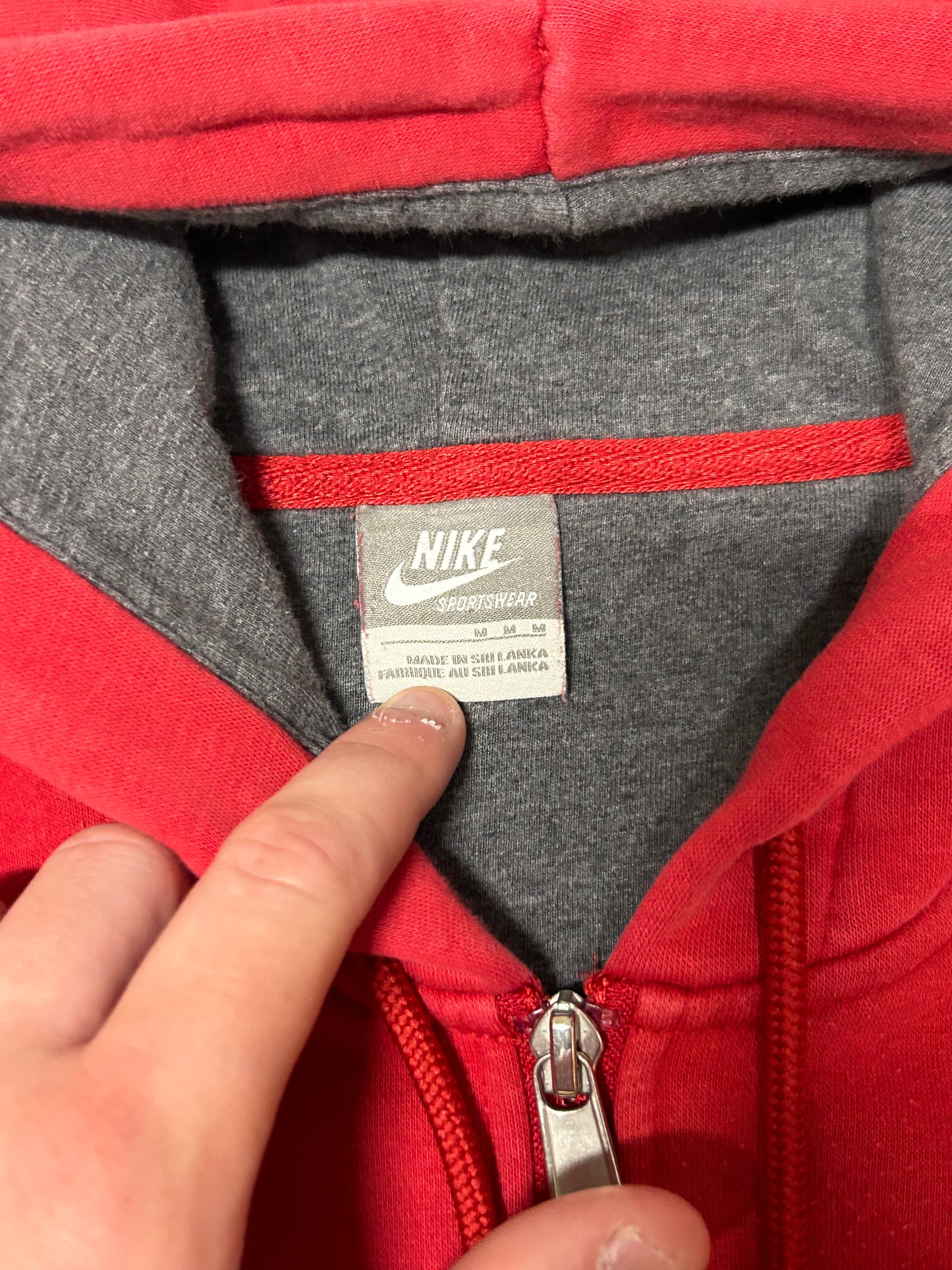 Vintage Nike mini swoosh full zip hoodie (M)