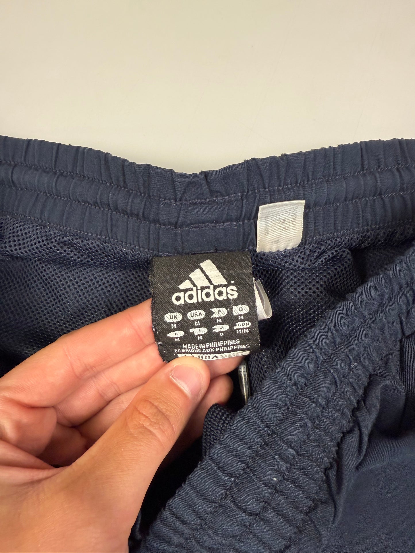 Vintage Adidas side stripe baggy track pants (L)