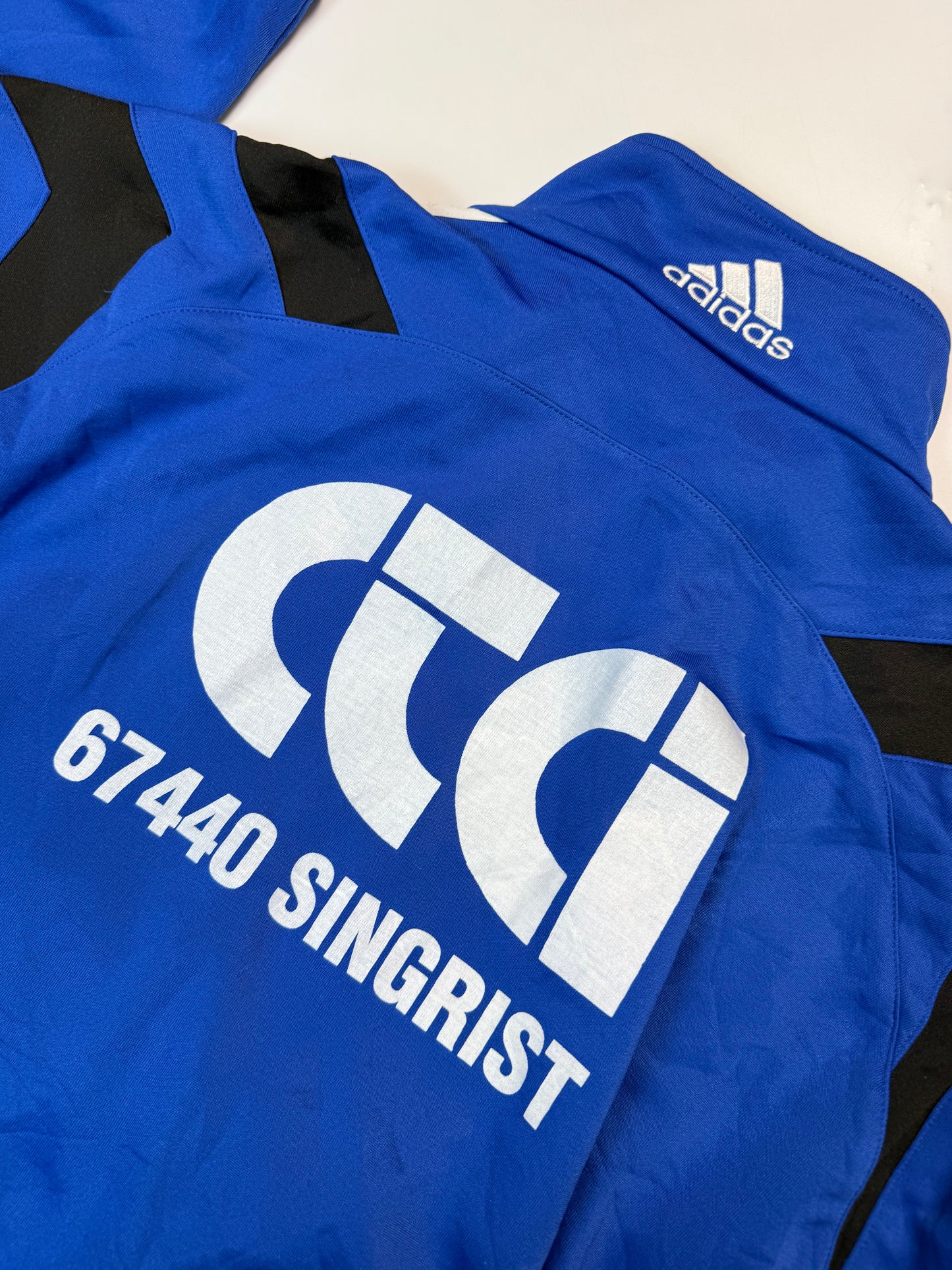 Vintage 90s Adidas football colour block track top (L)