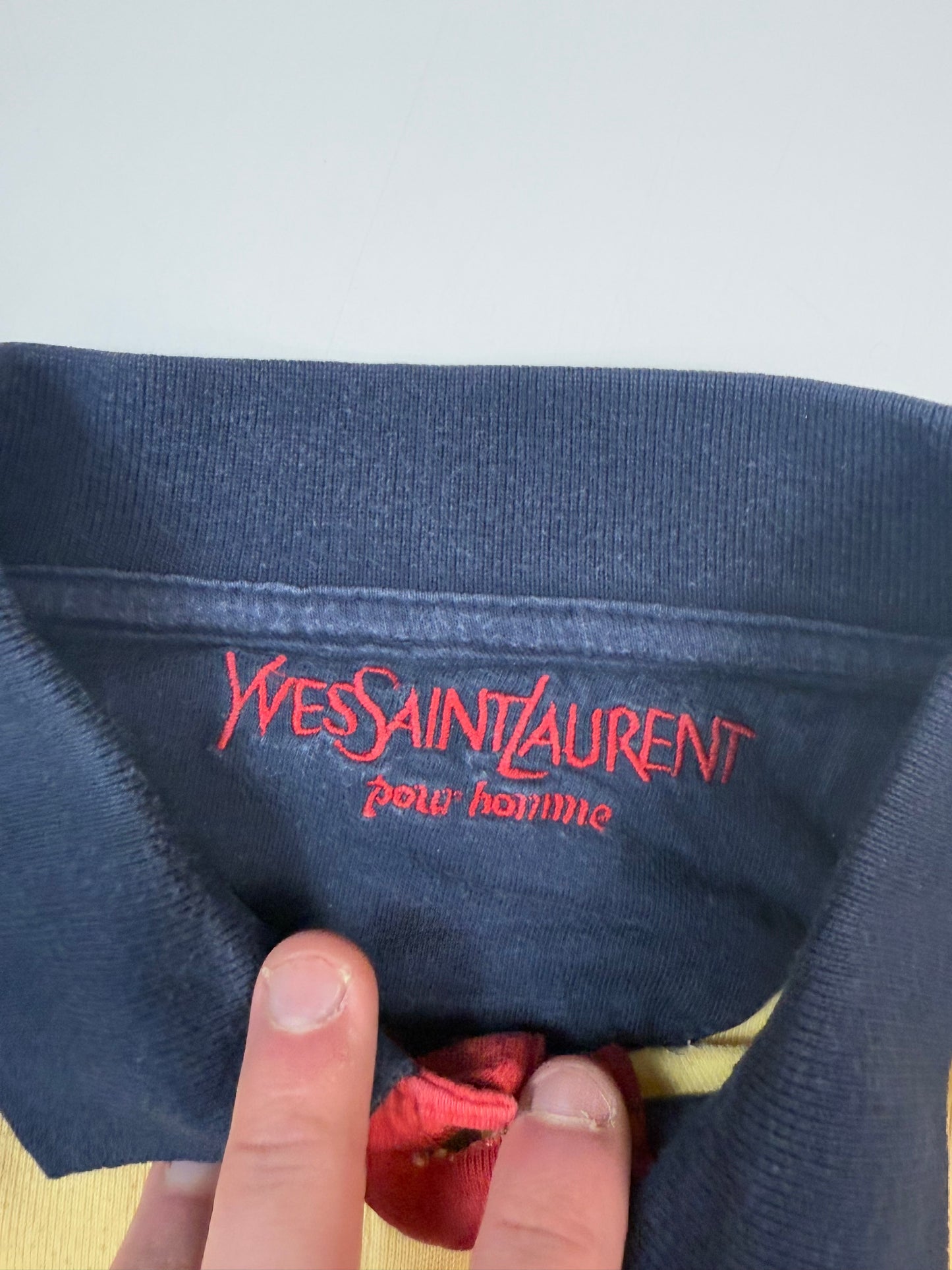 Vintage 90s YSL Yves Saint Laurent collared sweatshirt (L)