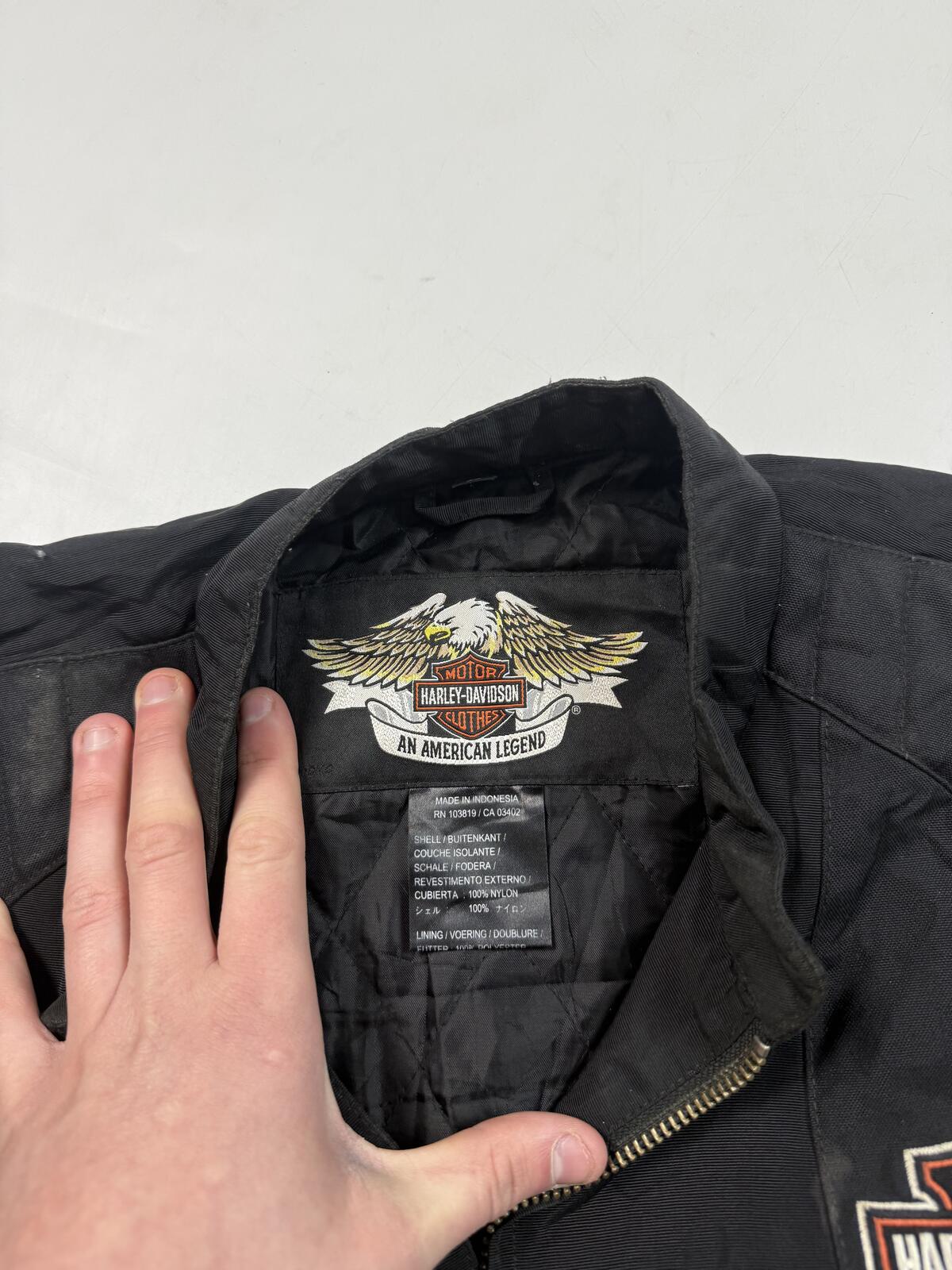 Vintage Harley Davidson motorcycle lightweight racing biker jacket (L)