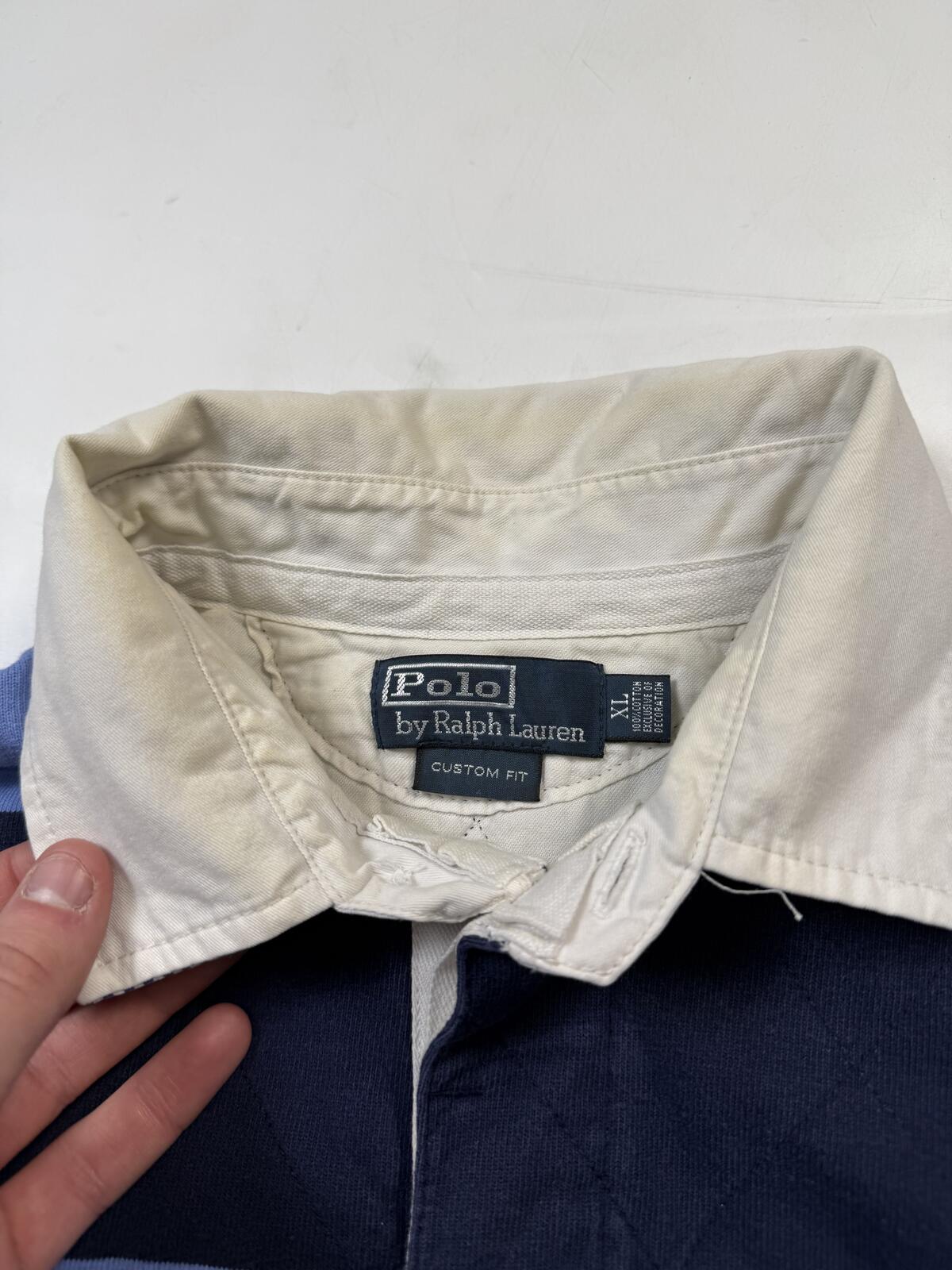 Vintage Polo Ralph Lauren striped rugby polo (XL)