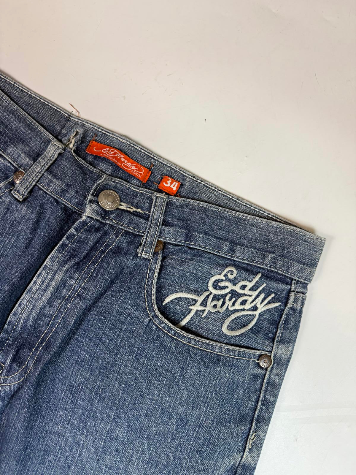 Vintage Y2K Ed Hardy baggy hip hop Jeans (W34)