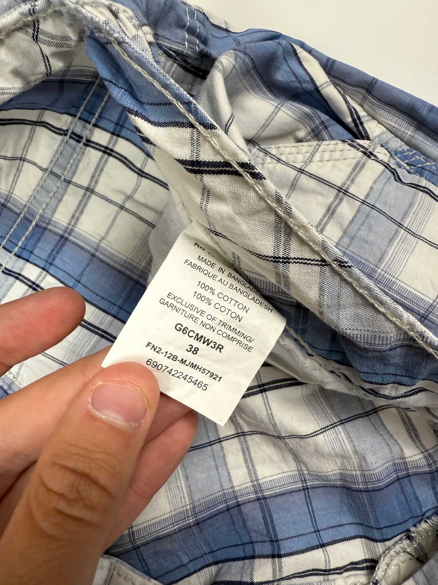 Vintage Wrangler baggy checkered cargo shorts (W38)