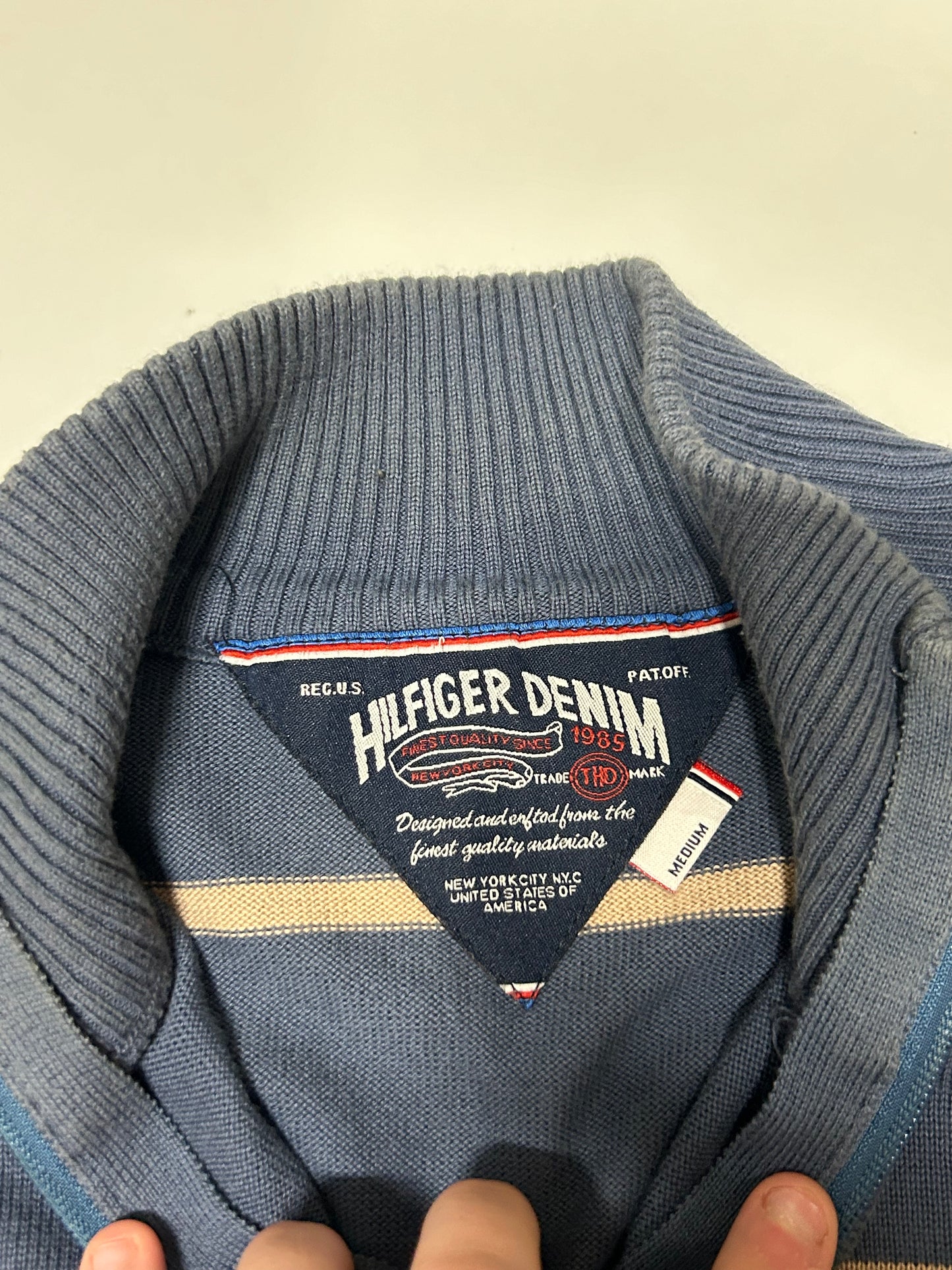Tommy Hilfiger quarter zip knit sweater (M)