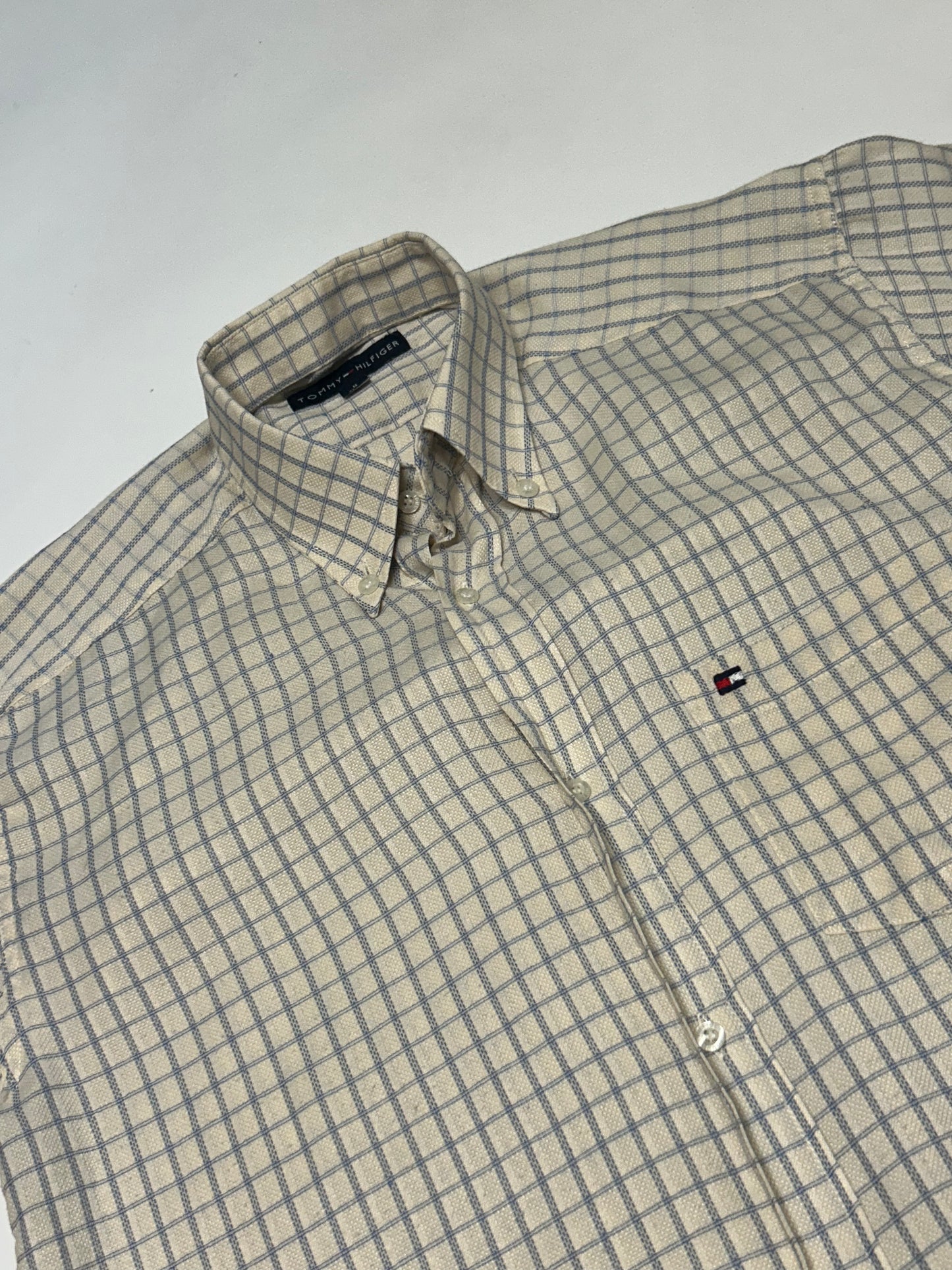 Tommy Hilfiger short sleeve check shirt (M)