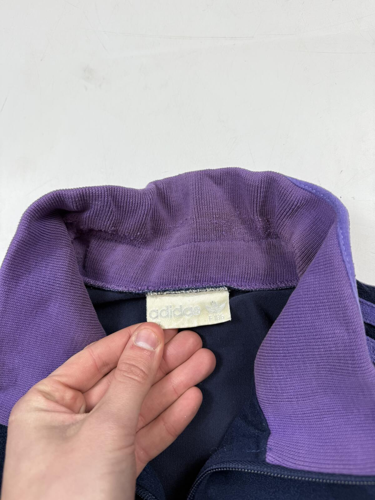 Vintage 80s adidas originals velour track top (L)