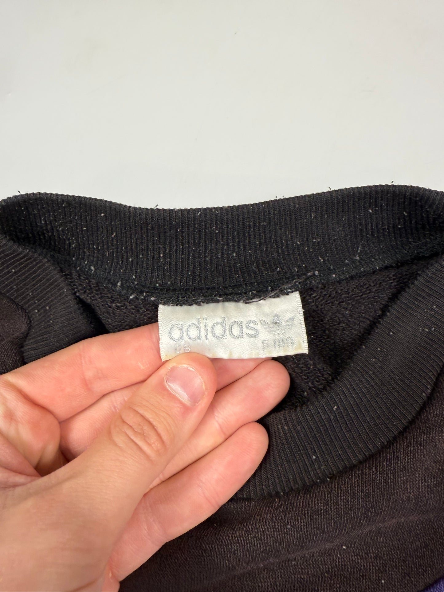 Vintage 90s Adidas abstract colour block sweatshirt (M)