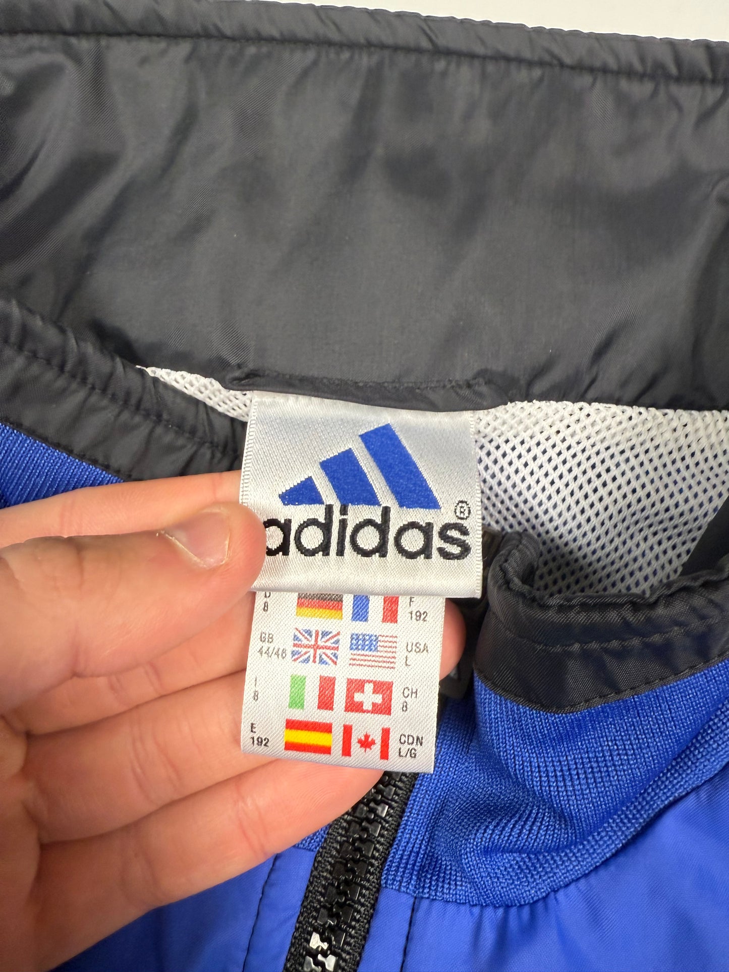 Vintage Adidas colour block track jacket (L)
