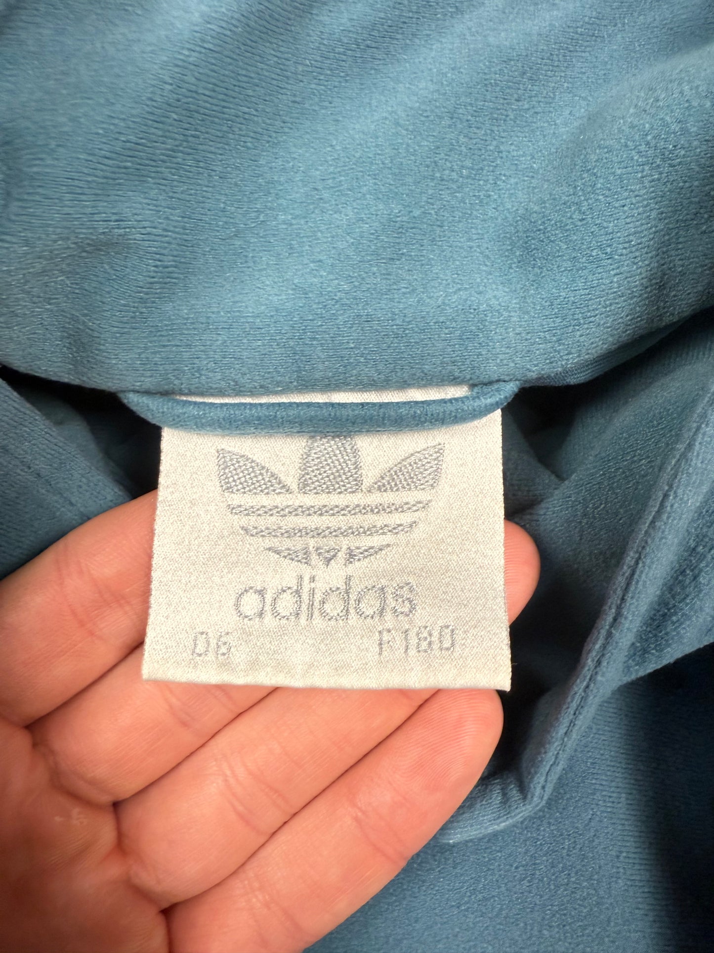 Vintage 90s Adidas originals velour track top (M)
