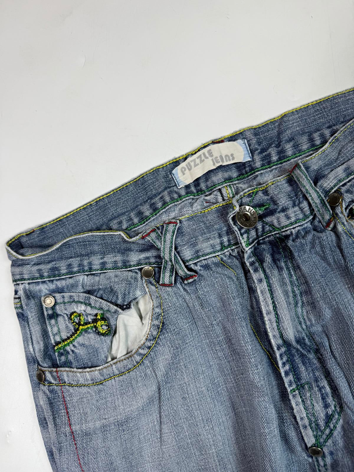 Vintage Y2K Jamaica baggy hip hop Jeans (W32)