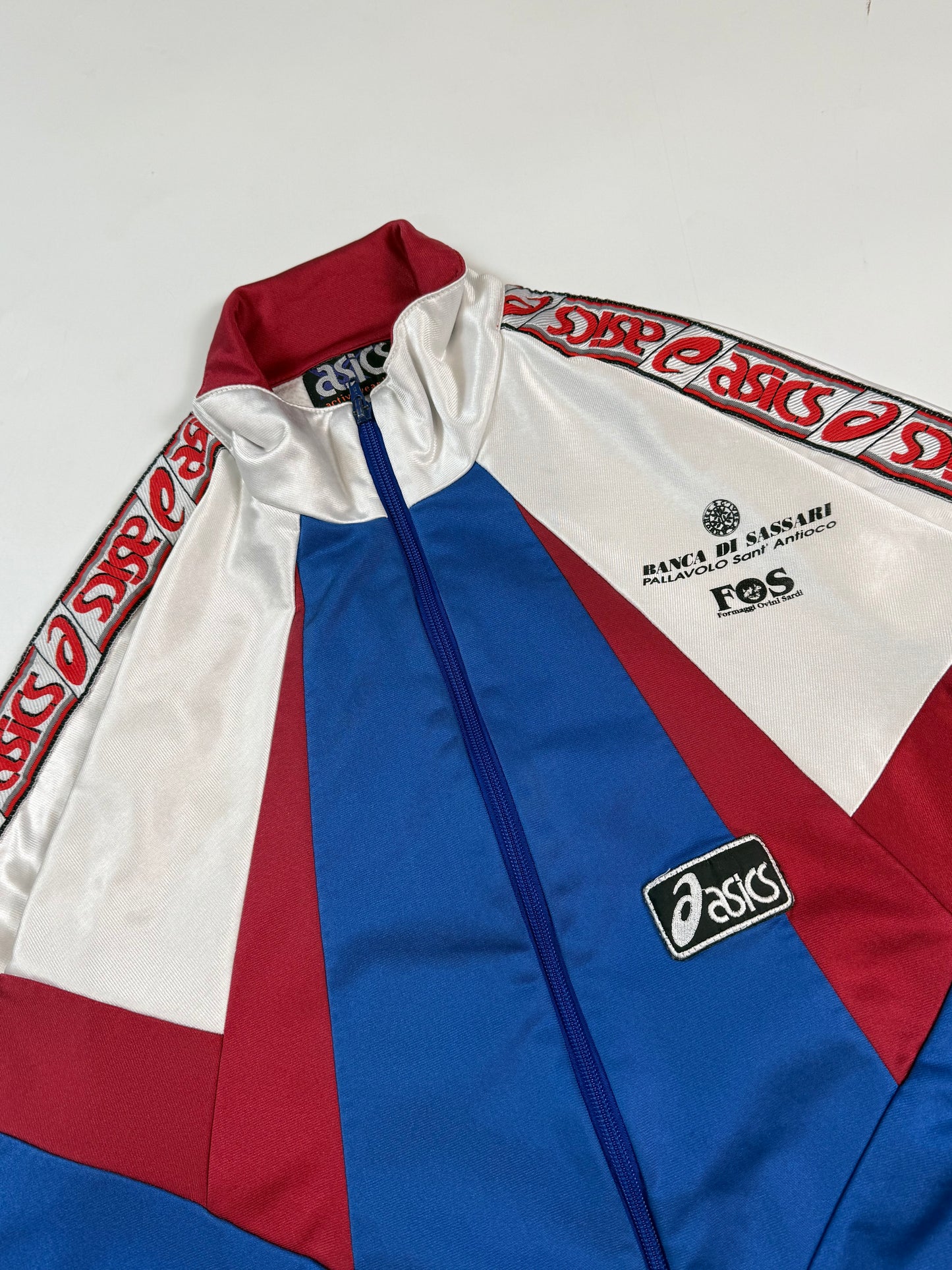 Vintage 90s Asics colour block track jacket (L)