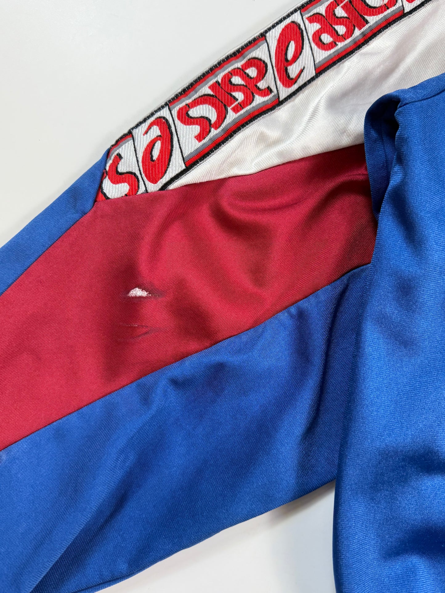 Vintage 90s Asics colour block track jacket (L)