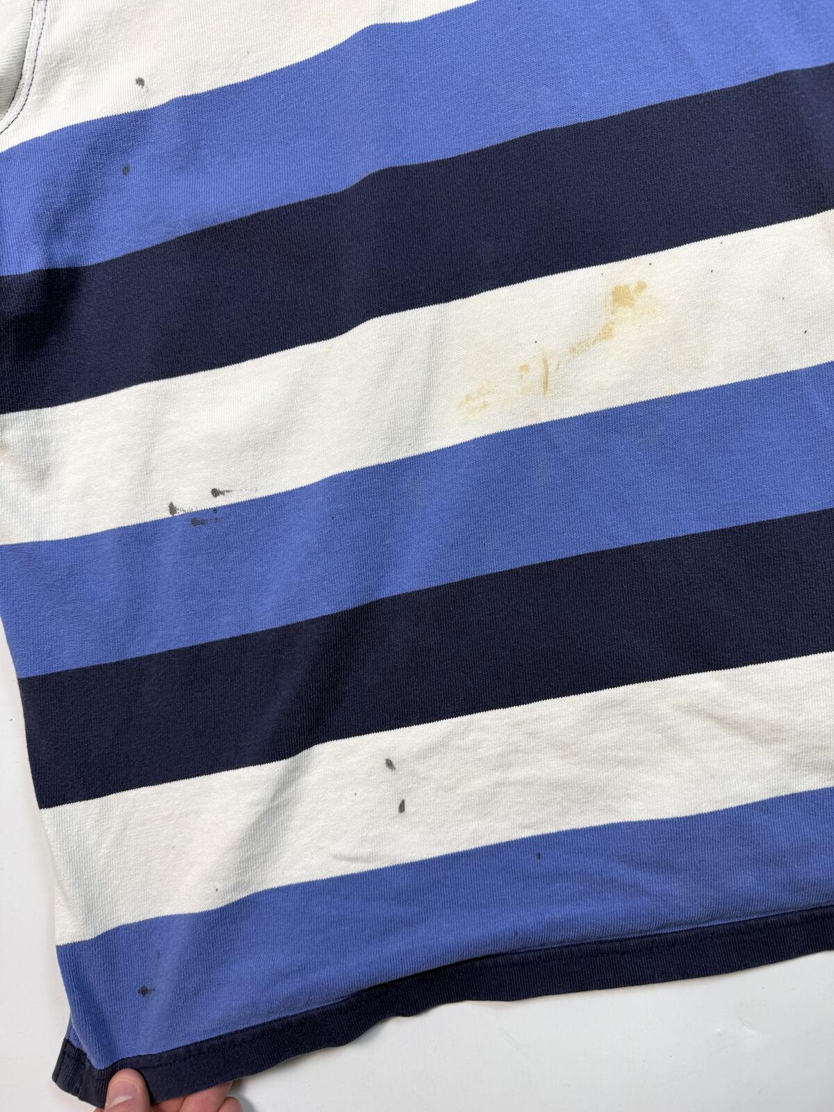 Vintage Polo Ralph Lauren striped rugby polo shirt (XL)