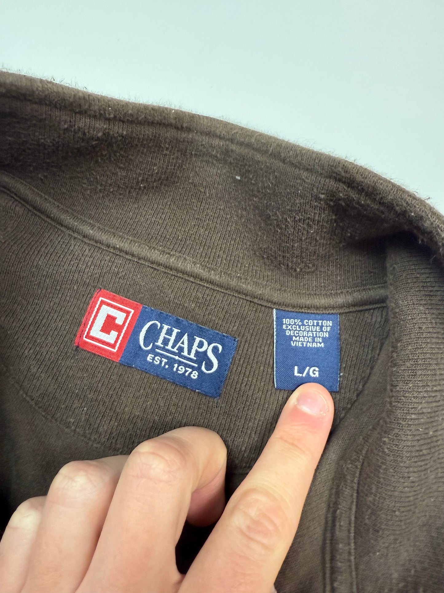 Chaps quarter zip sweatshirt (L)