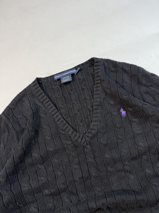 Vintage Polo Ralph Lauren cable knit sweater (XL)