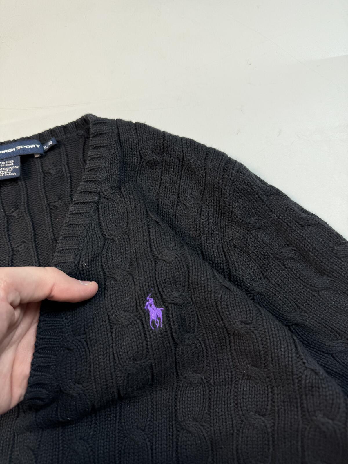 Vintage Polo Ralph Lauren cable knit sweater (XL)