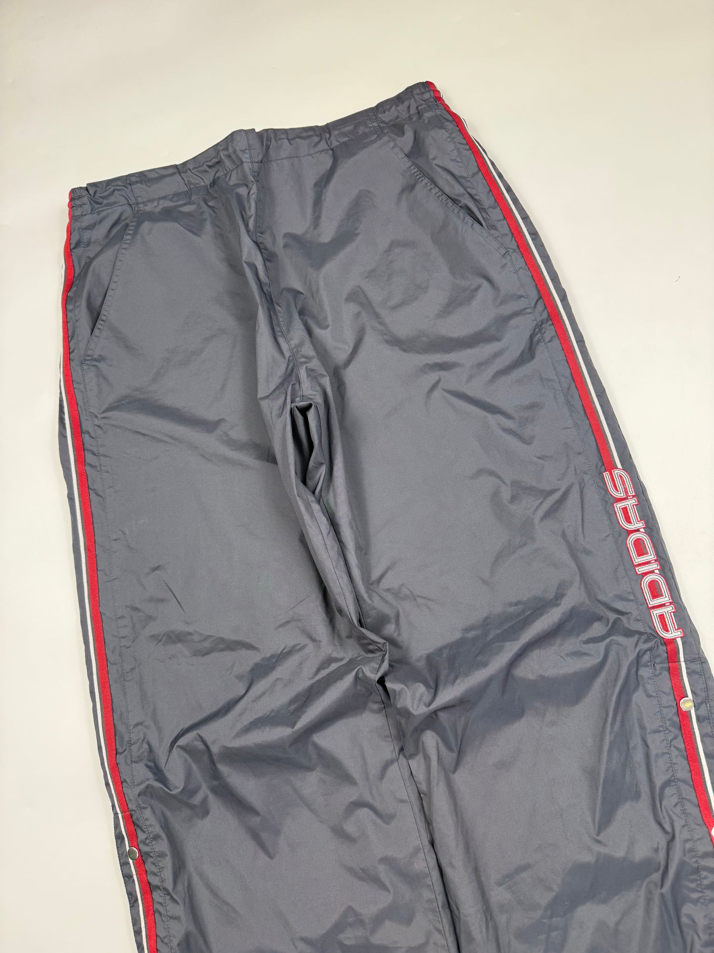 Vintage Adidas spell out baggy track pants (XL)