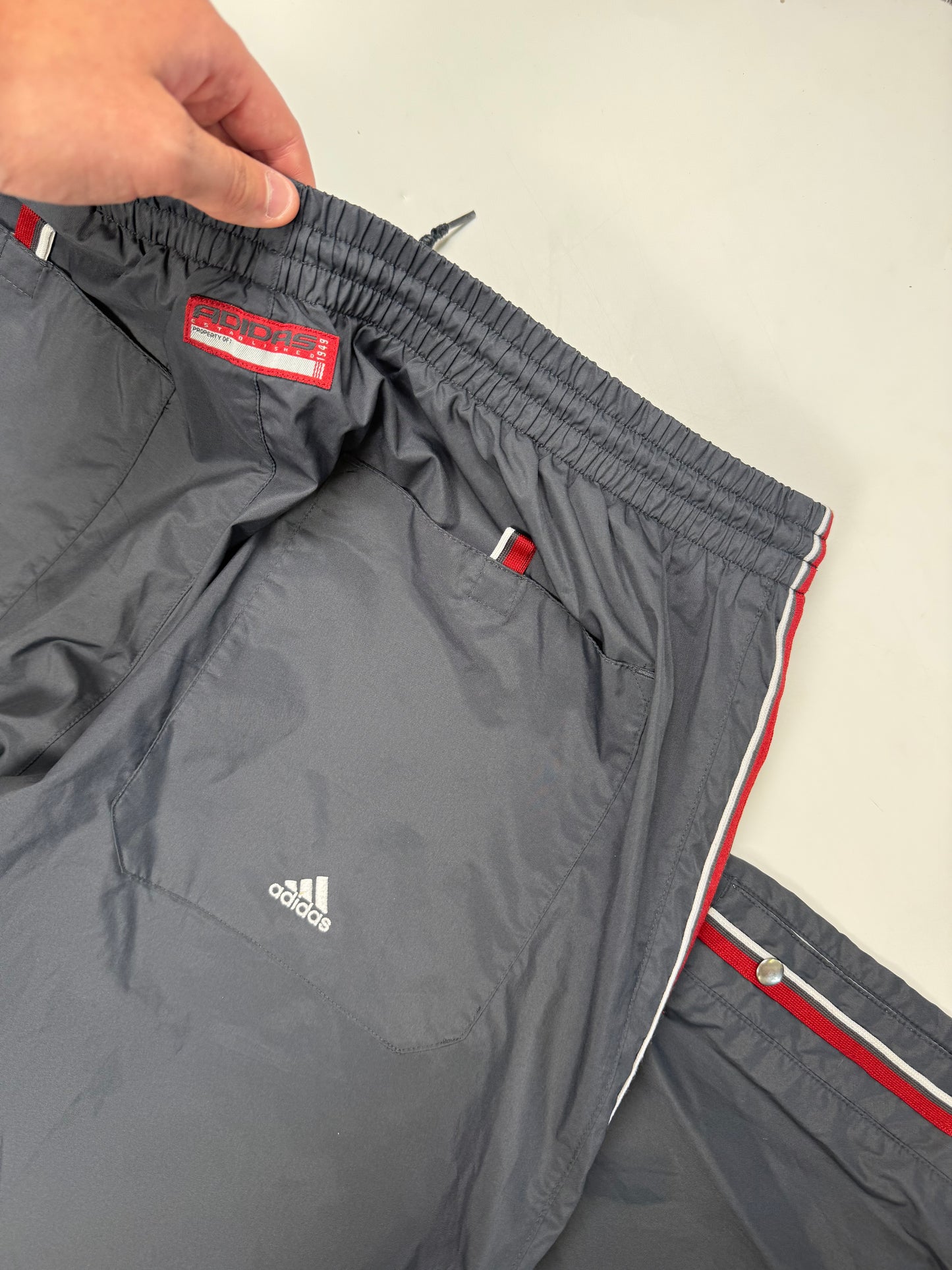 Vintage Adidas spell out baggy track pants (XL)