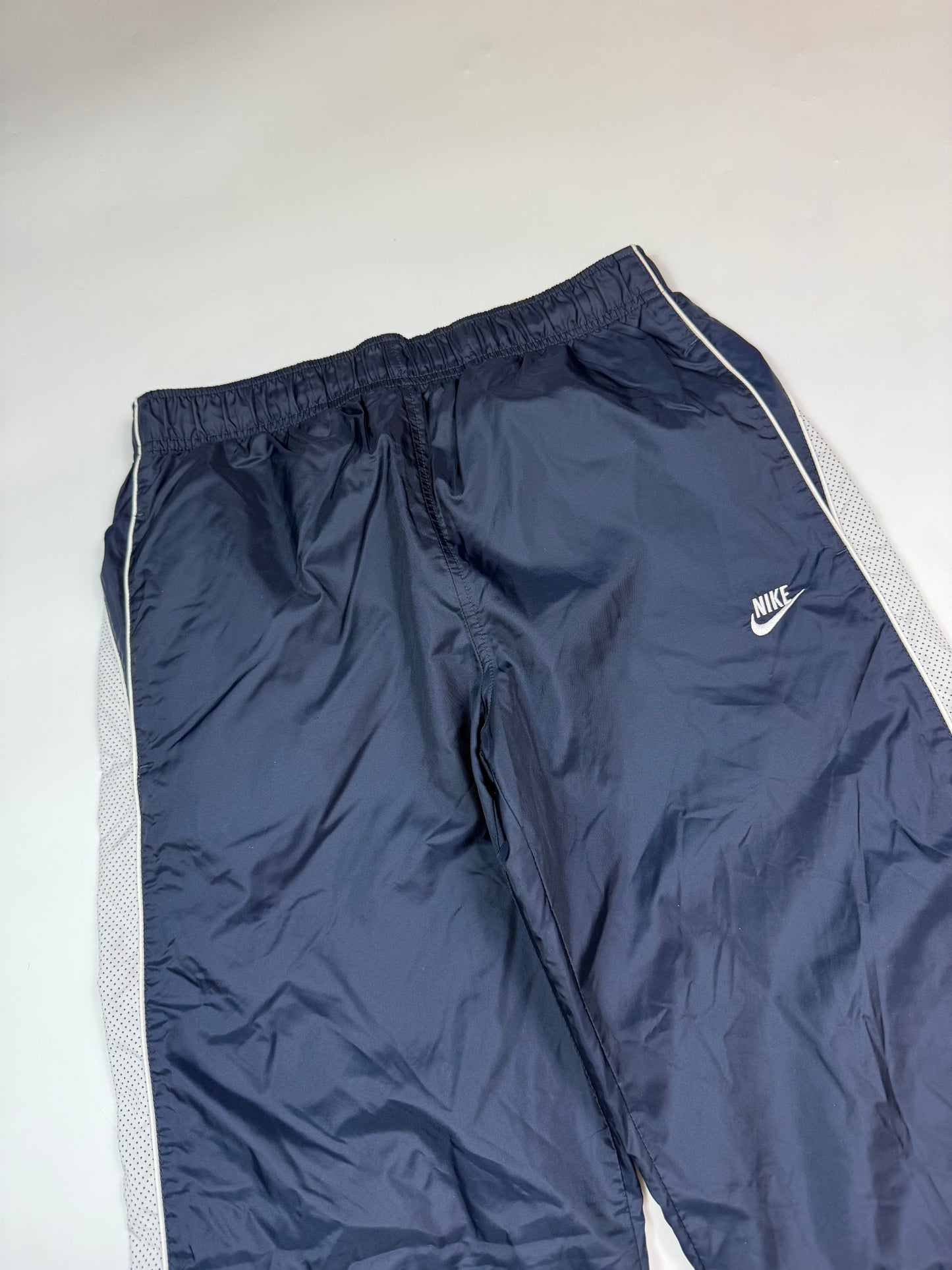Vintage Nike side stripe baggy track pants (S)