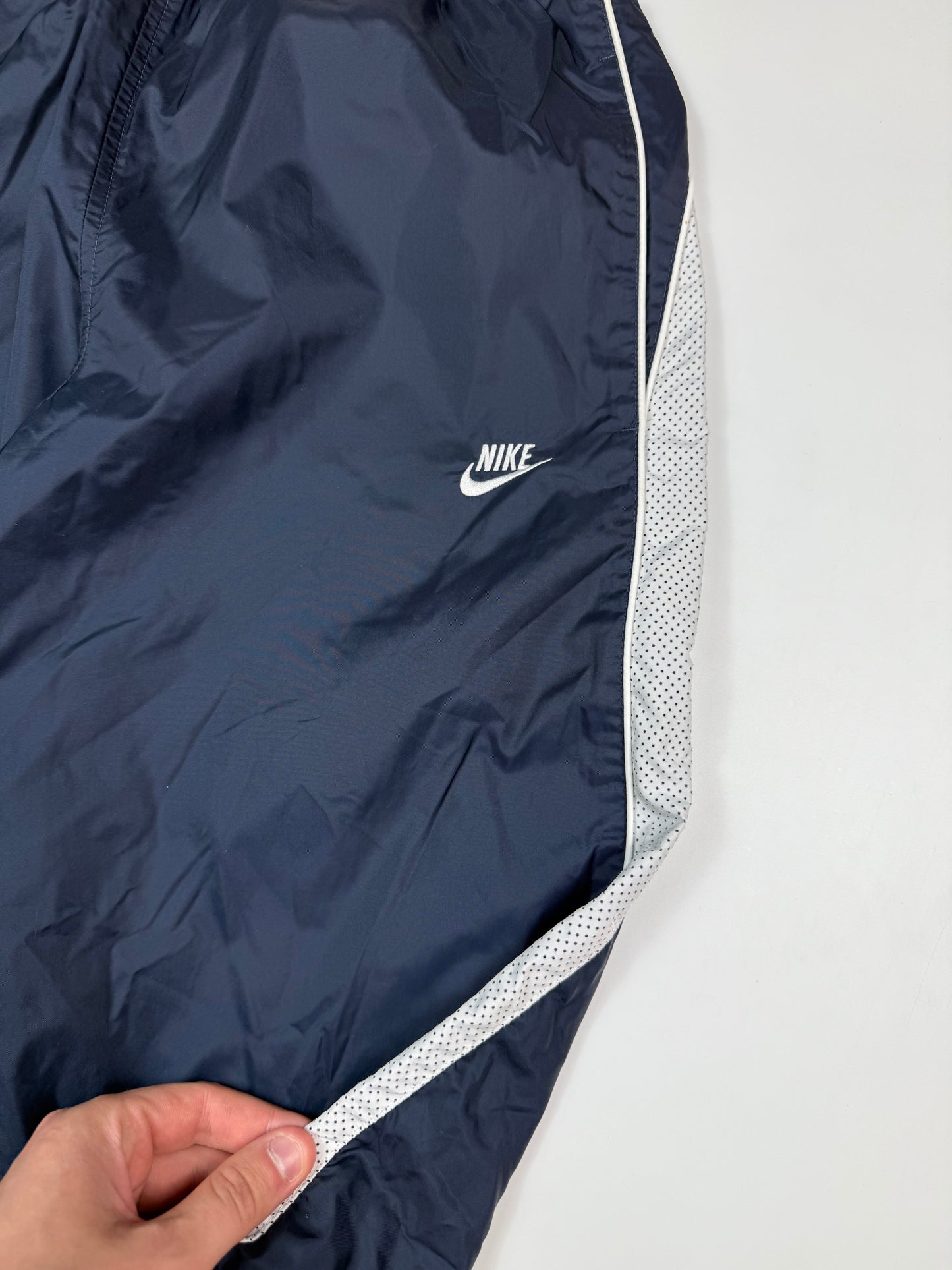Vintage Nike side stripe baggy track pants (S)