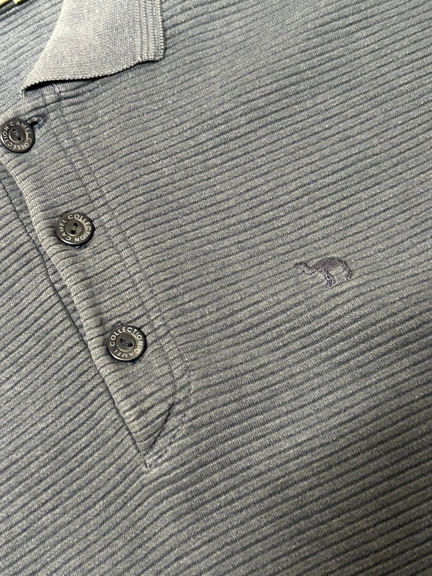 Vintage Camel quarter button jumper (L)