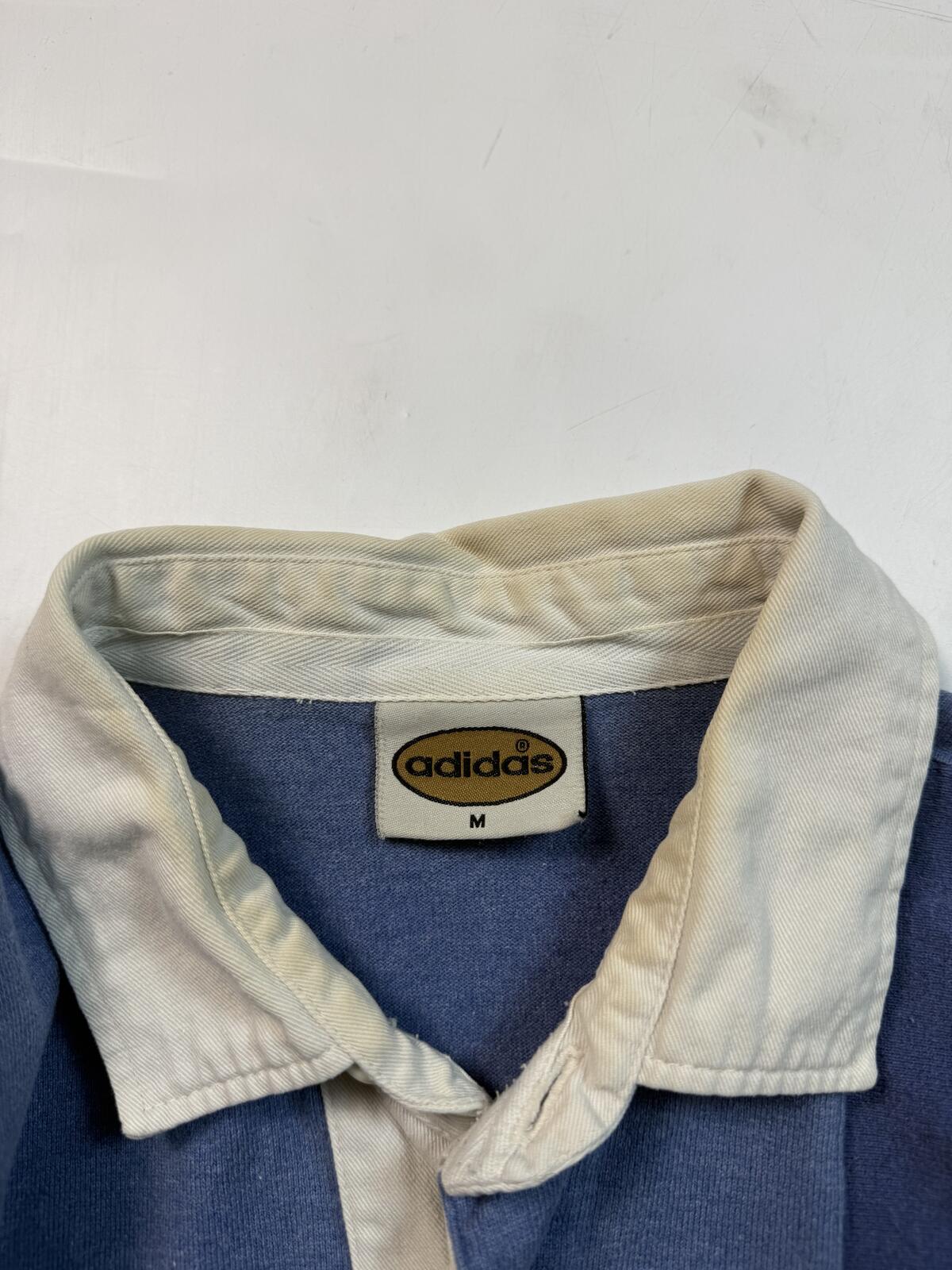 Vintage 90s adidas originals rugby polo shirt (M)