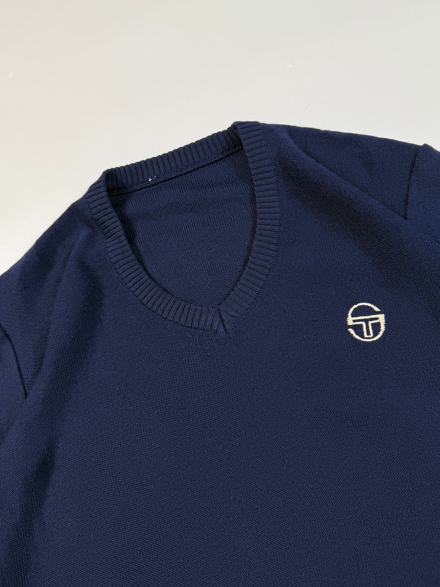 Vintage Sergio Tacchini v neck knit sweater (M)