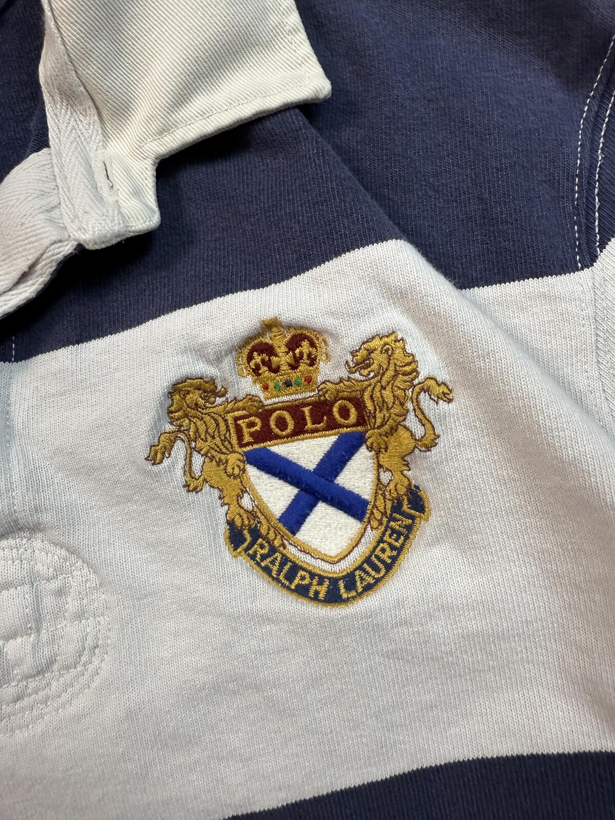 Vintage Polo Ralph Lauren striped rugby polo shirt (XL)