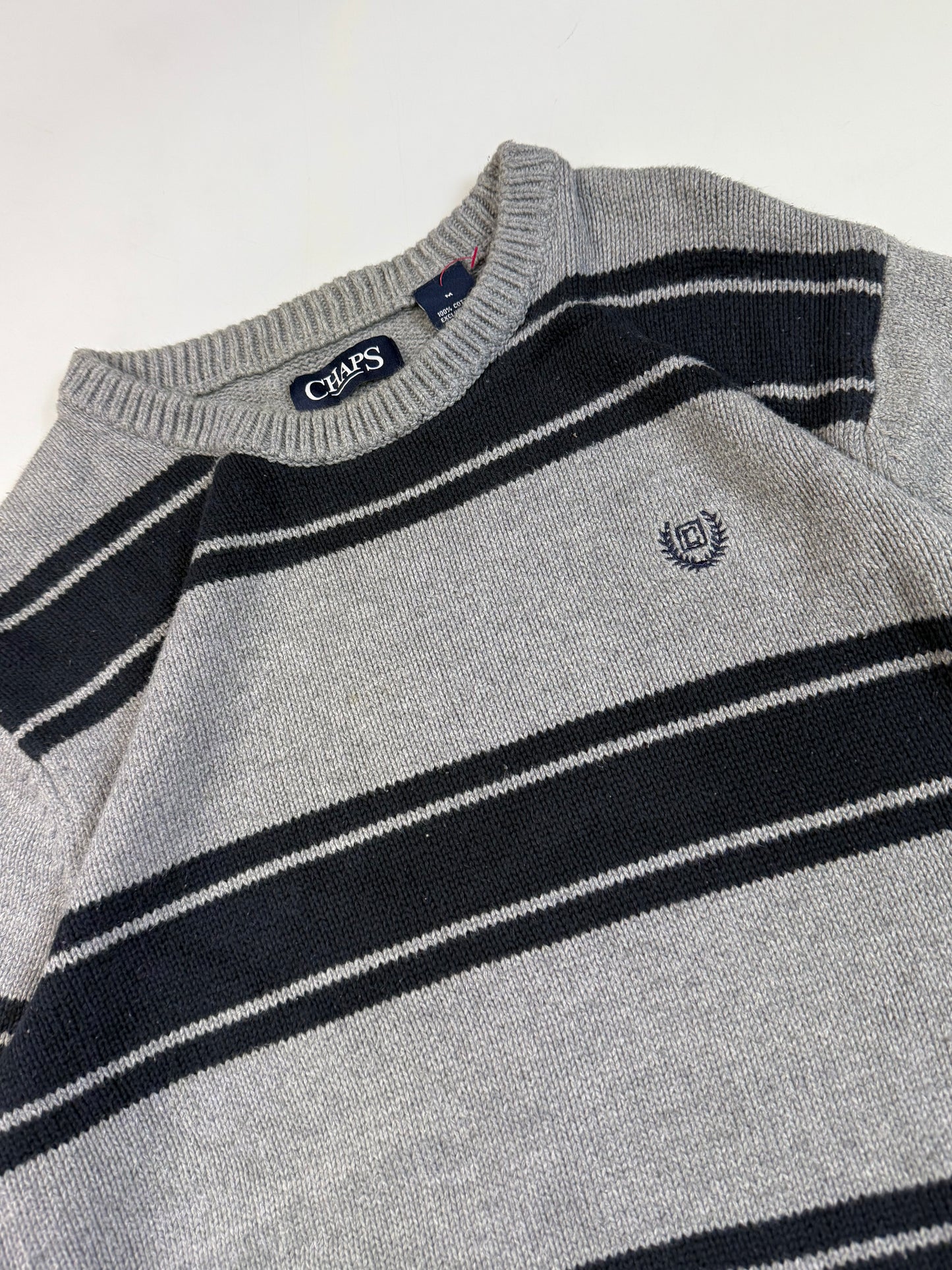 Vintage Chaps striped knit sweater (M)