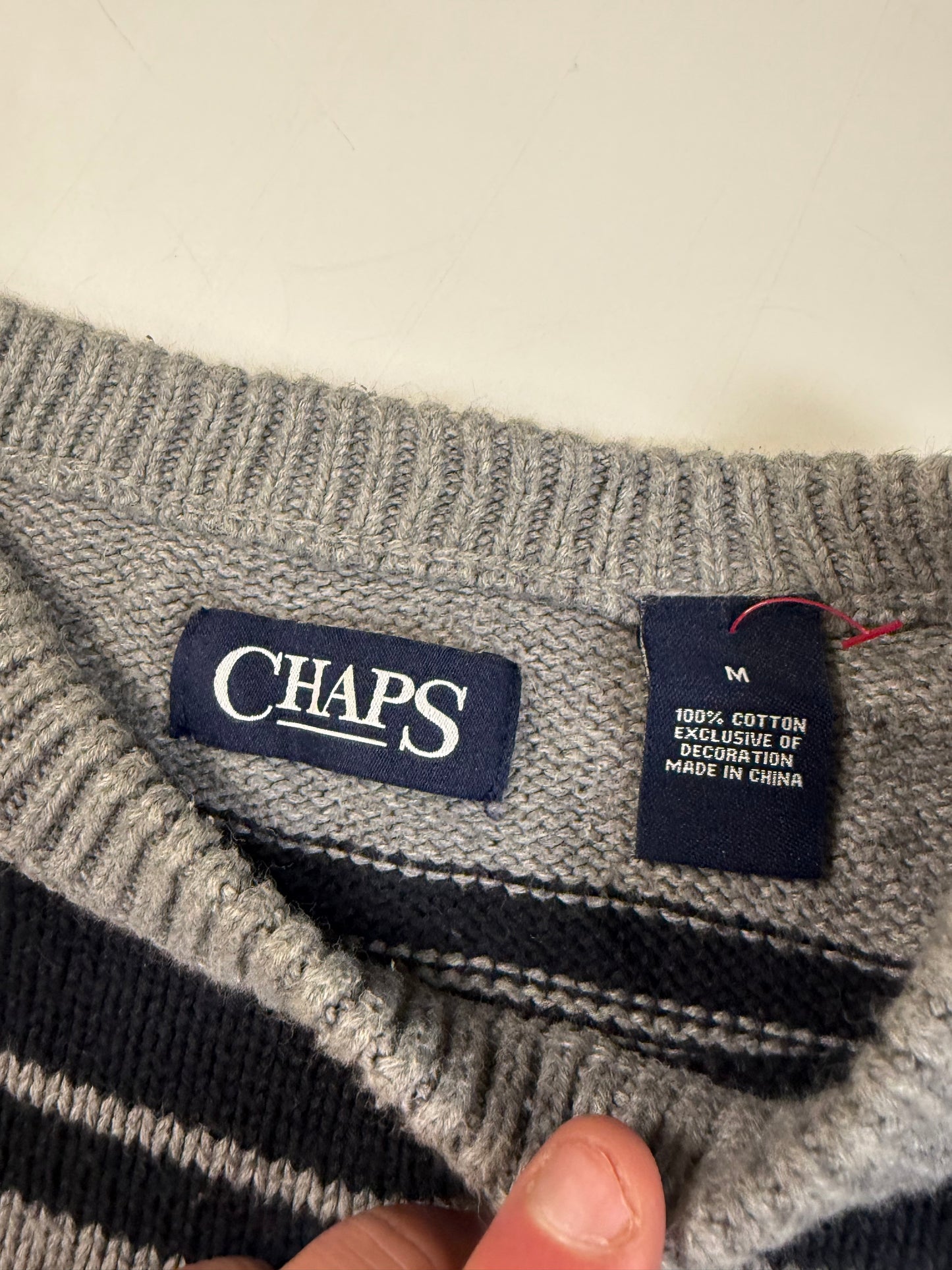 Vintage Chaps striped knit sweater (M)