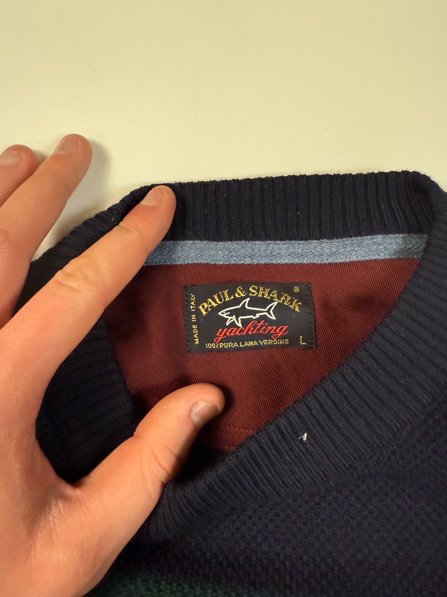 Vintage Paul & Shark striped knit sweater (L)