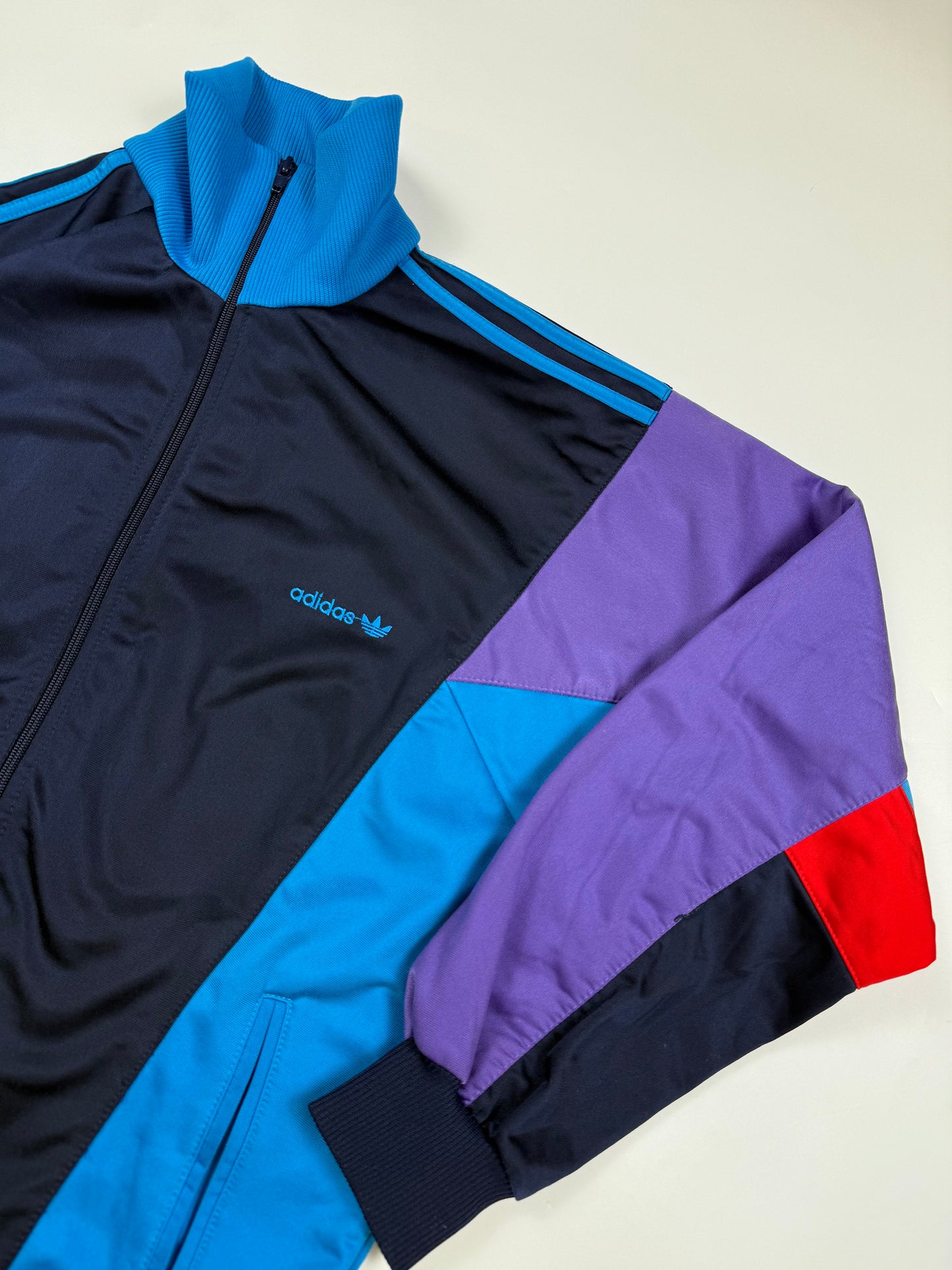 Vintage 90s Adidas originals colour block track top (M)