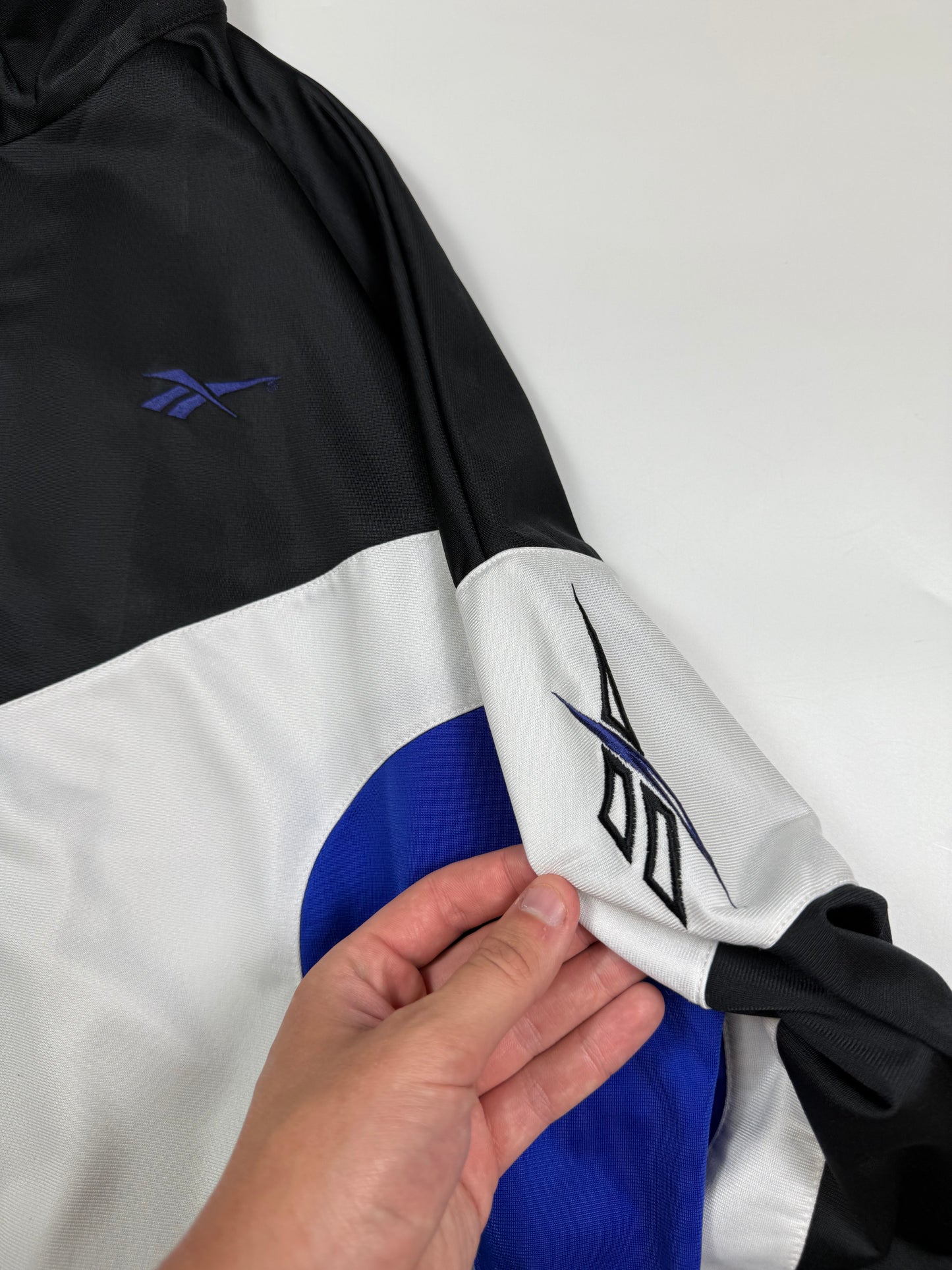 Vintage 90s Reebok colour block track jacket (L)