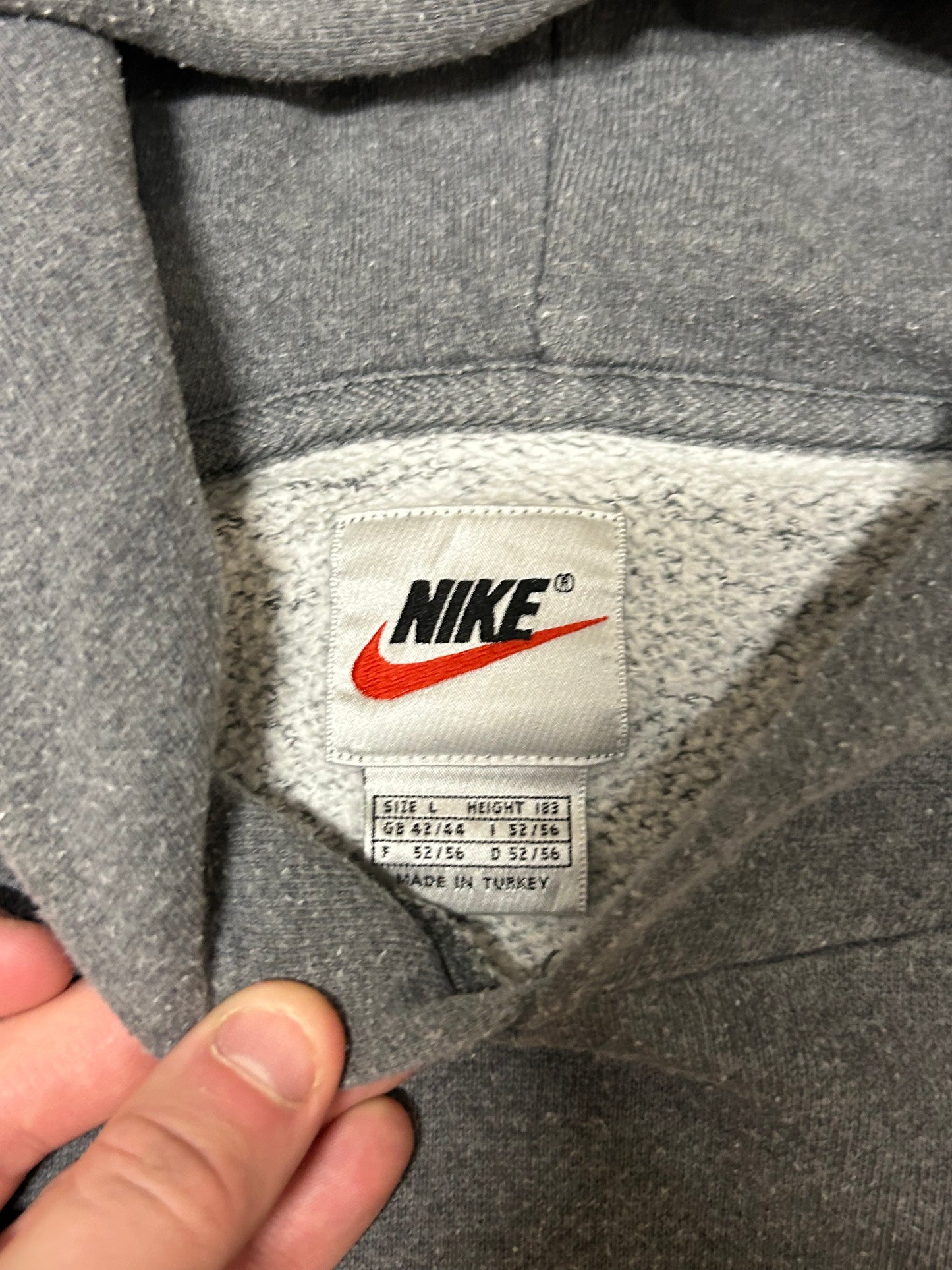 Vintage 90s Nike mini swoosh hoodie (L)