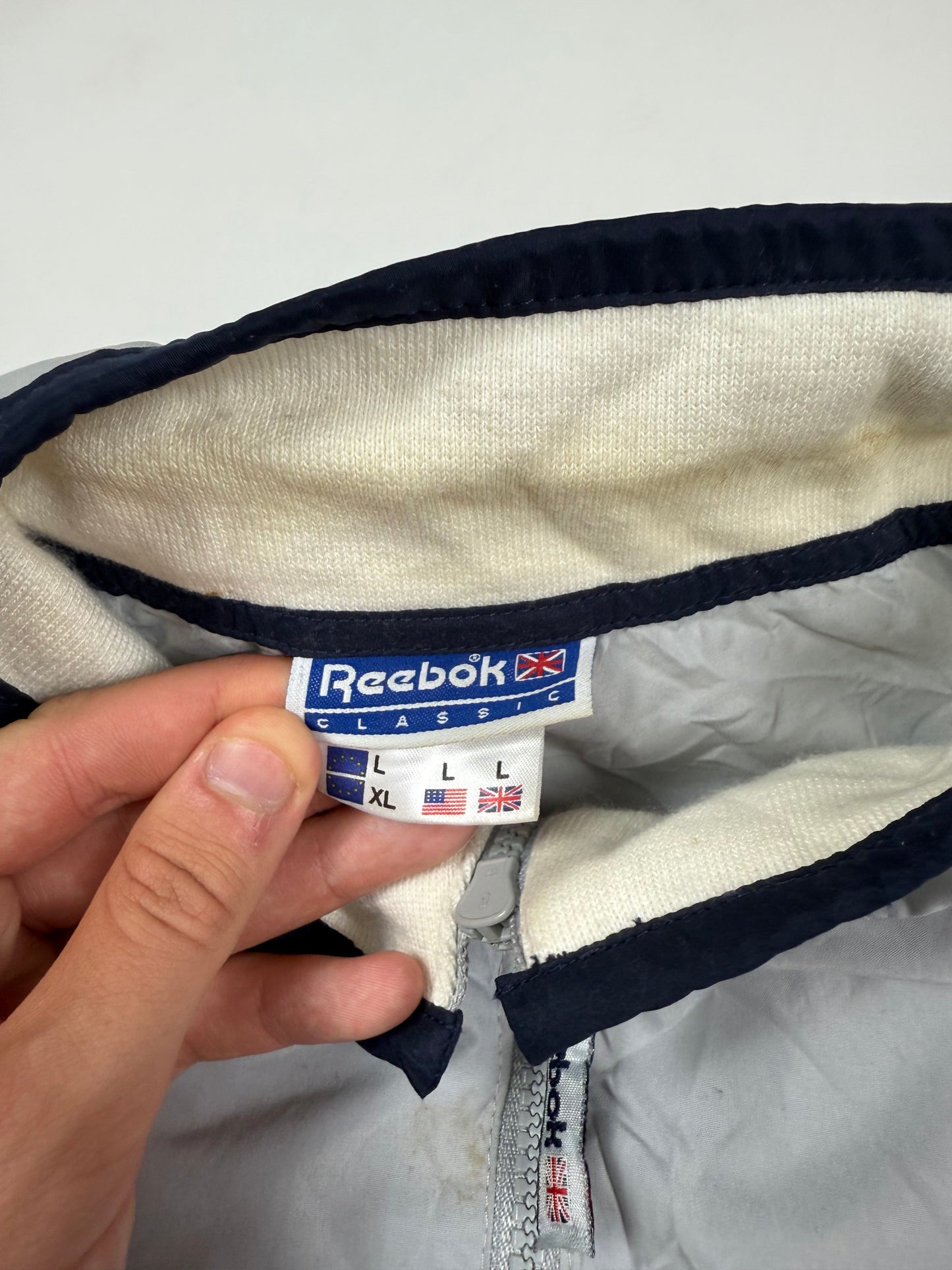 Vintage Reebok classic spell out track jacket (L)