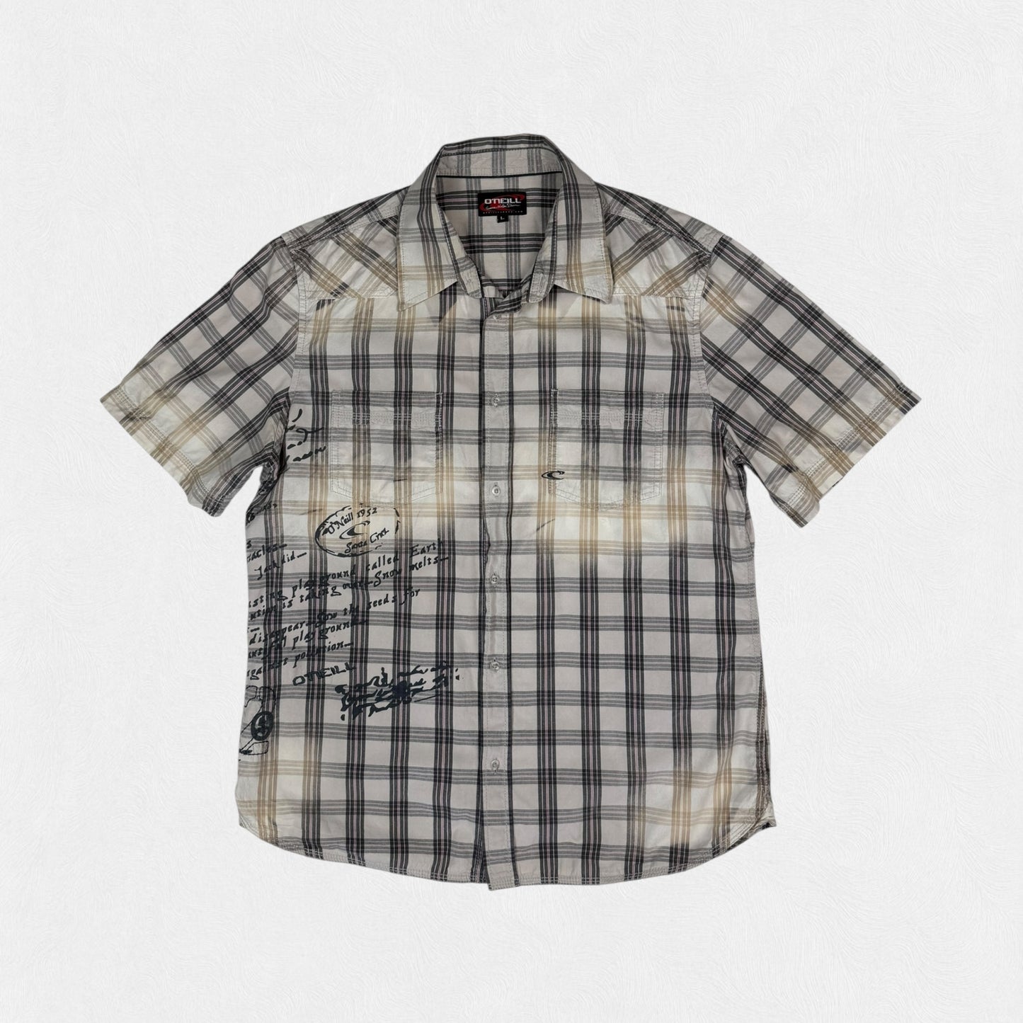 Vintage O'neill checkered s/s shirt (L)