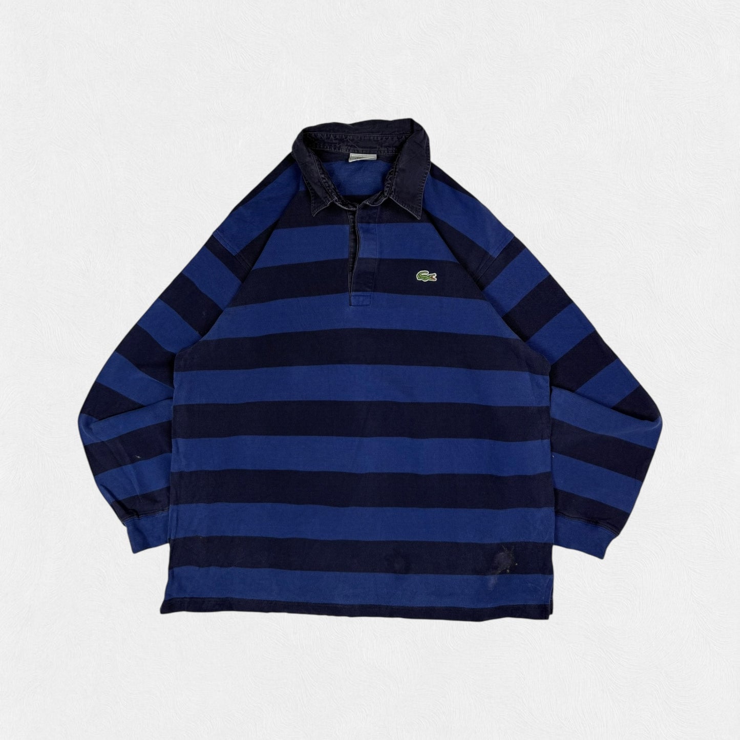 Vintage Lacoste striped rugby polo shirt (L)