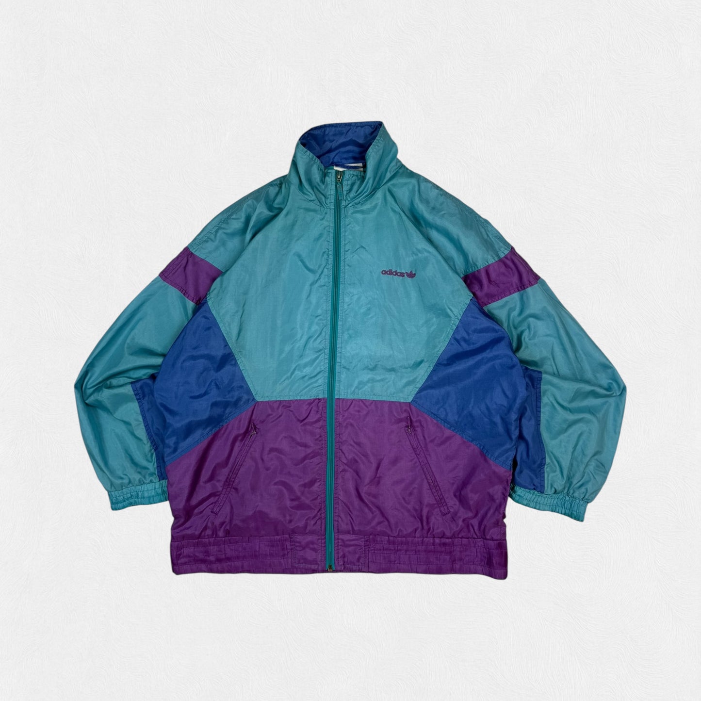 Vintage 90s Adidas originals colour block shell track jacket (XL)