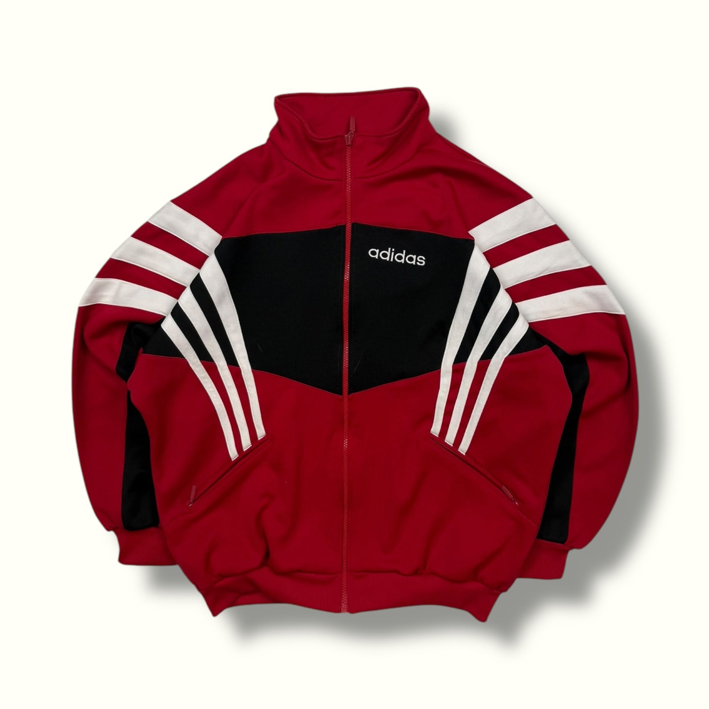 Vintage 90s Adidas colour block track jacket (M)