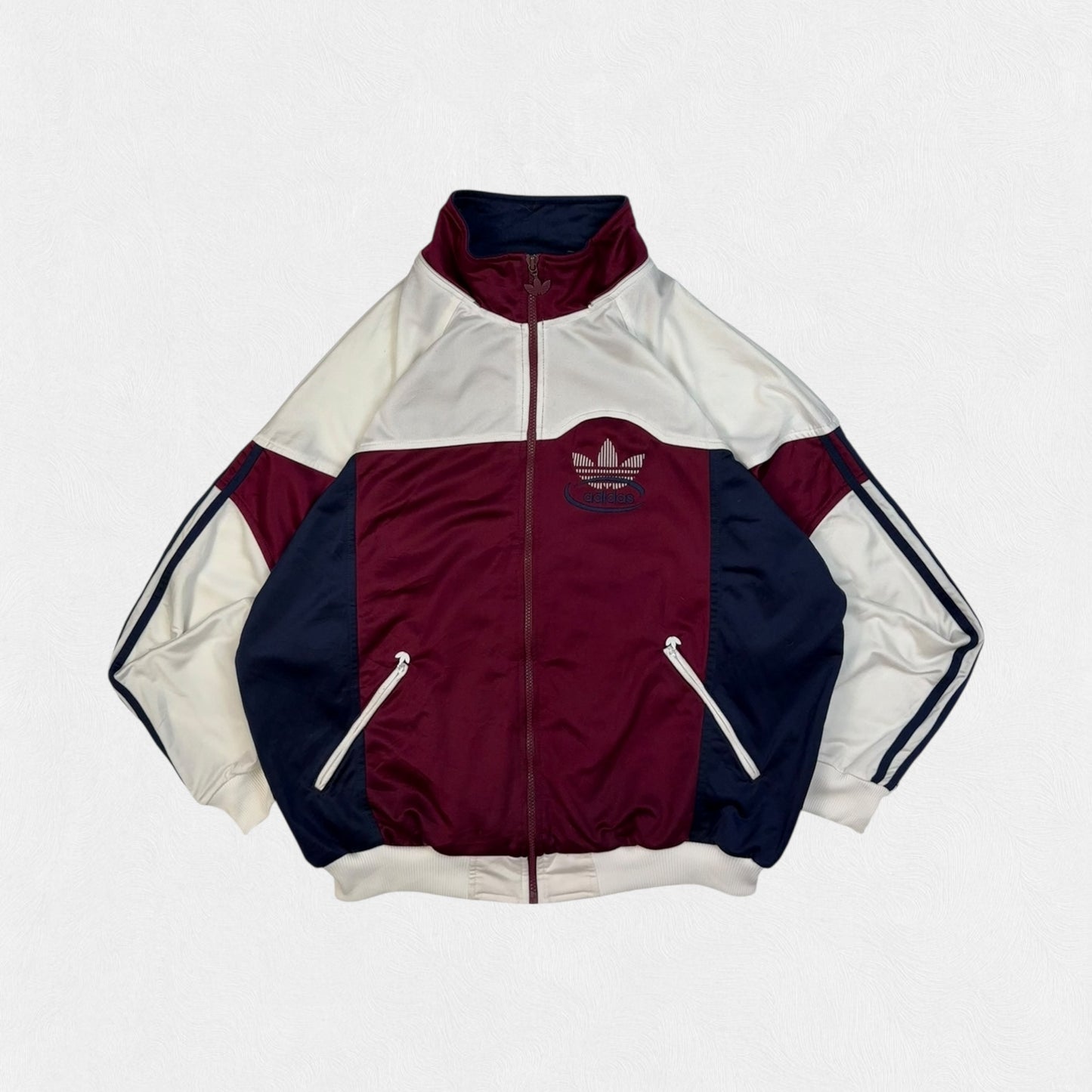 Vintage 90s Adidas originals colour block track jacket (L)